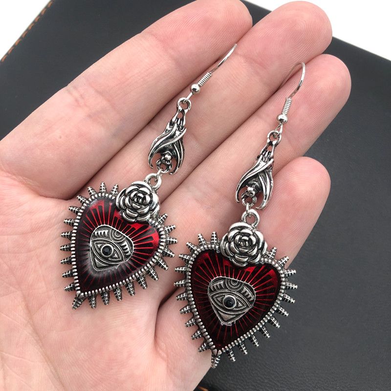 Jewelry Occult Dark Goth Drop Earring Size ONE SIZE - 1 Thumbnail