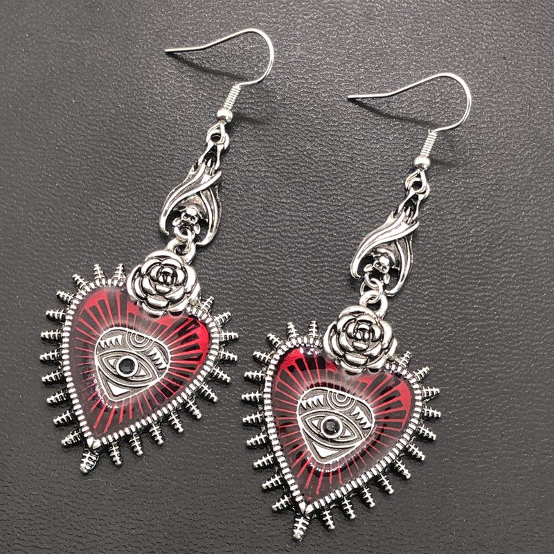Jewelry Occult Dark Goth Drop Earring Size ONE SIZE - 2 Thumbnail