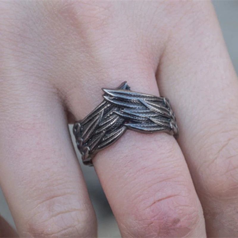Jewelry Bird Feather Ring Size ONE SIZE - 4 Thumbnail