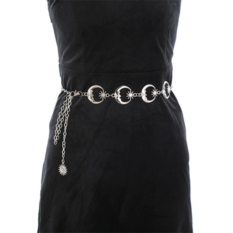 Jewelry Moon Pendant Belt Waist Chain Size ONE SIZE - 4 Thumbnail
