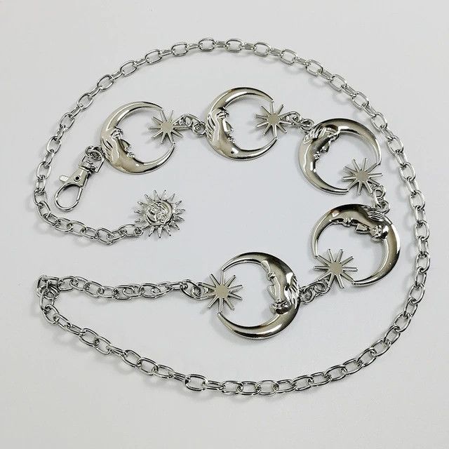 Jewelry Moon Pendant Belt Waist Chain Size ONE SIZE - 5 Thumbnail
