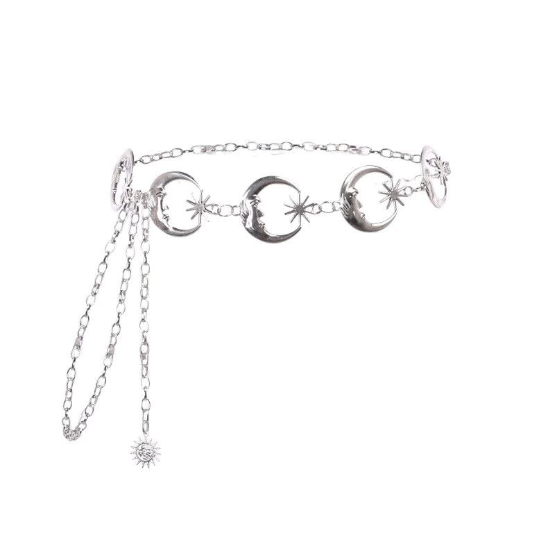 Jewelry Moon Pendant Belt Waist Chain Size ONE SIZE - 3 Thumbnail