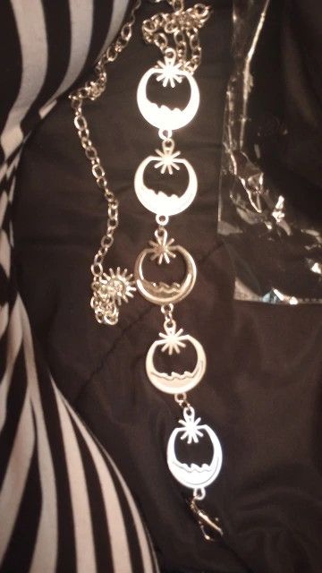 Jewelry Moon Pendant Belt Waist Chain Size ONE SIZE - 6 Thumbnail
