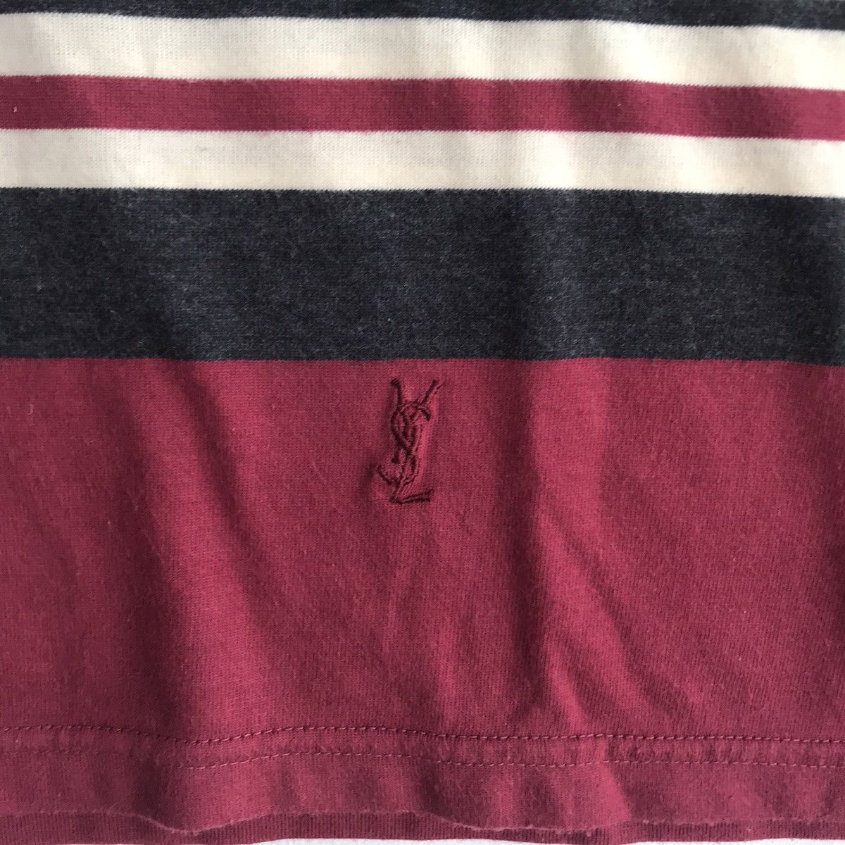 Yves Saint Laurent Vintage Yves Saint Lauren T-Shirt YSL Stripe Design Shirt Size US S / EU 44-46 / 1 - 2 Thumbnail