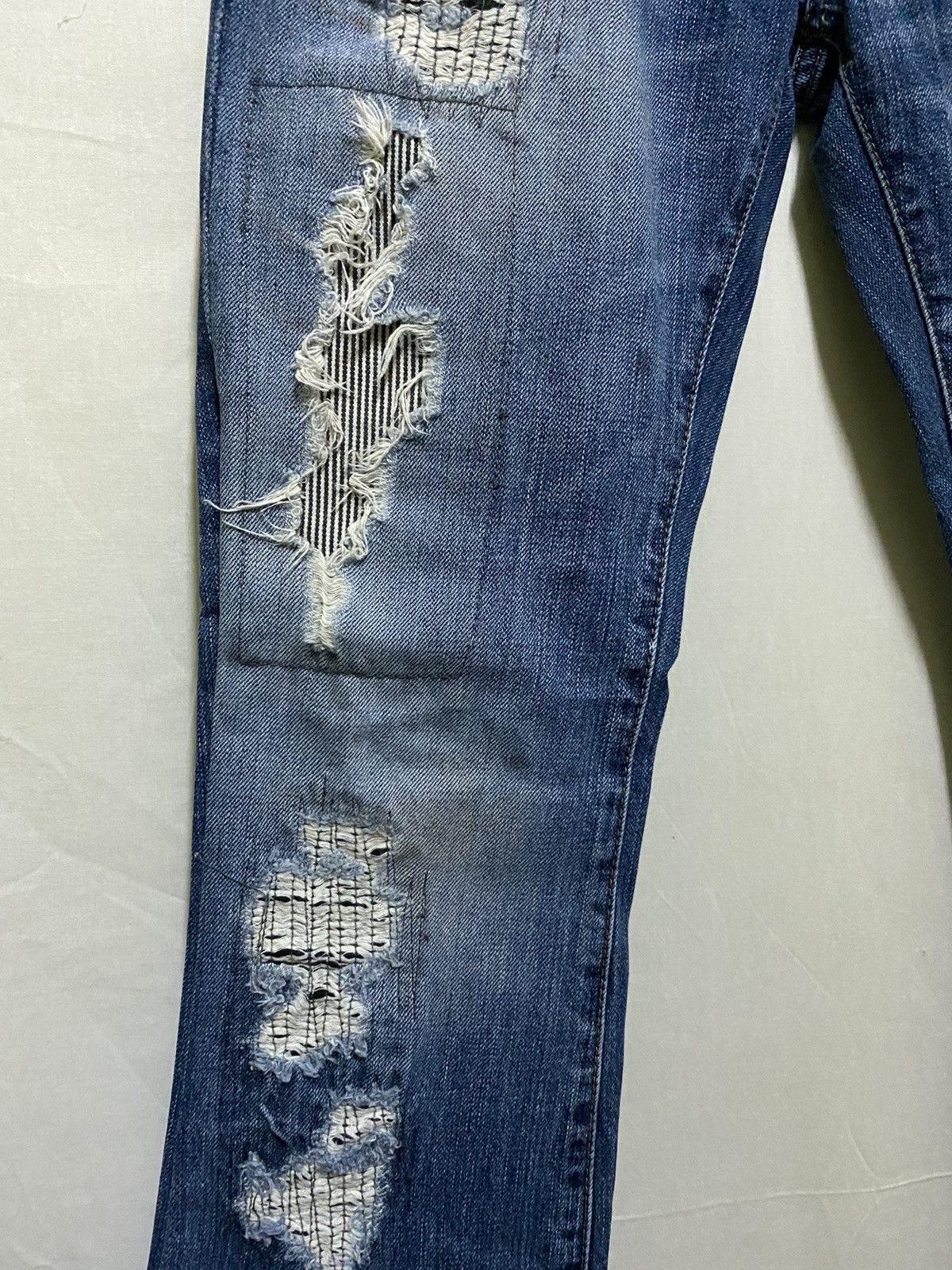 Japanese Brand Flare Fuga Jeans Japan Thrashed Size US 31 - 3 Thumbnail