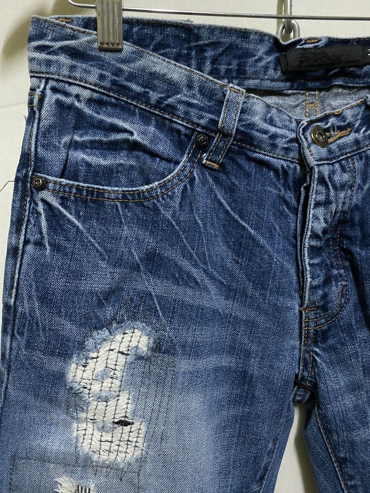 Japanese Brand Flare Fuga Jeans Japan Thrashed Size US 31 - 2 Thumbnail