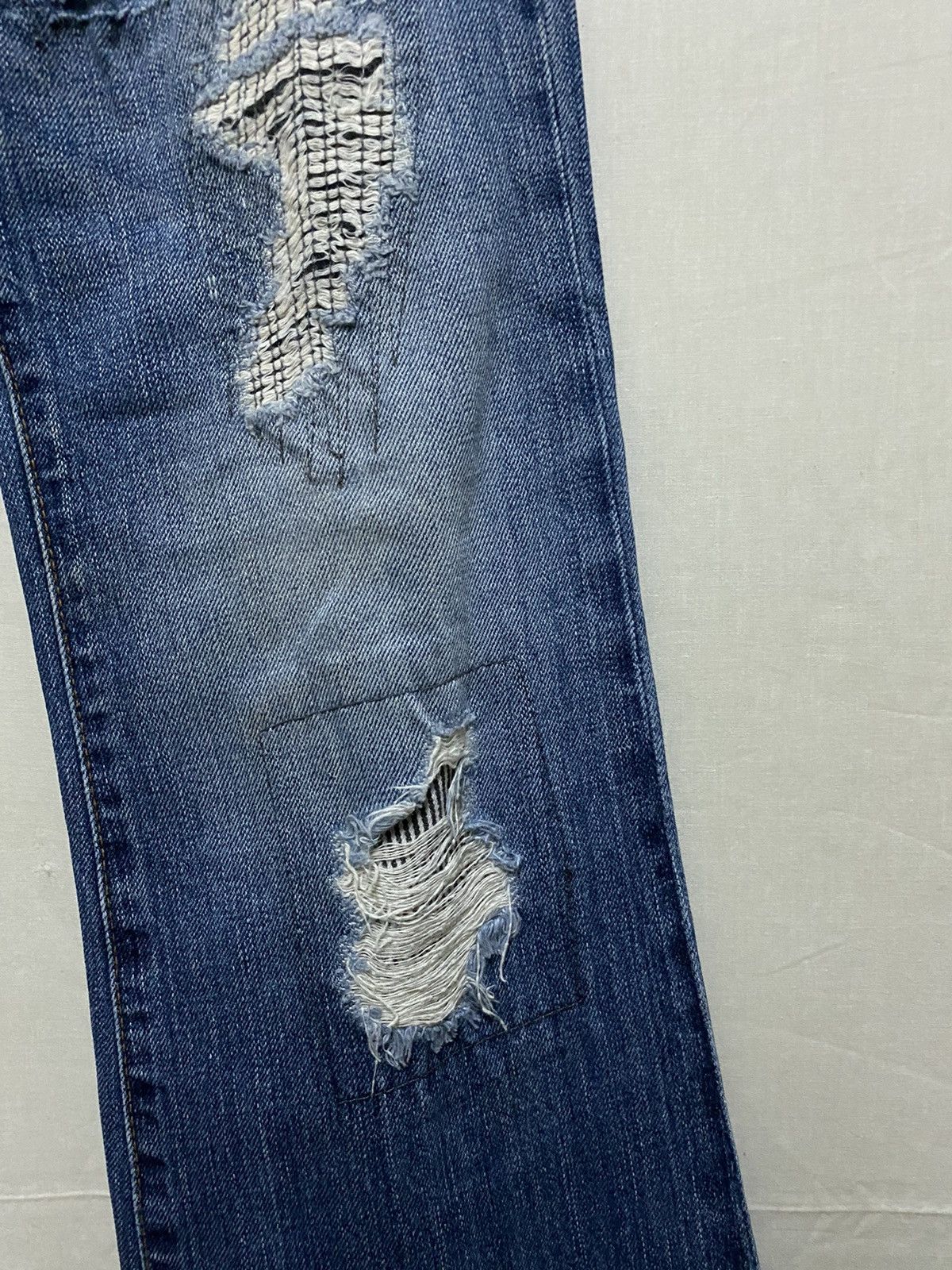 Japanese Brand Flare Fuga Jeans Japan Thrashed Size US 31 - 5 Thumbnail