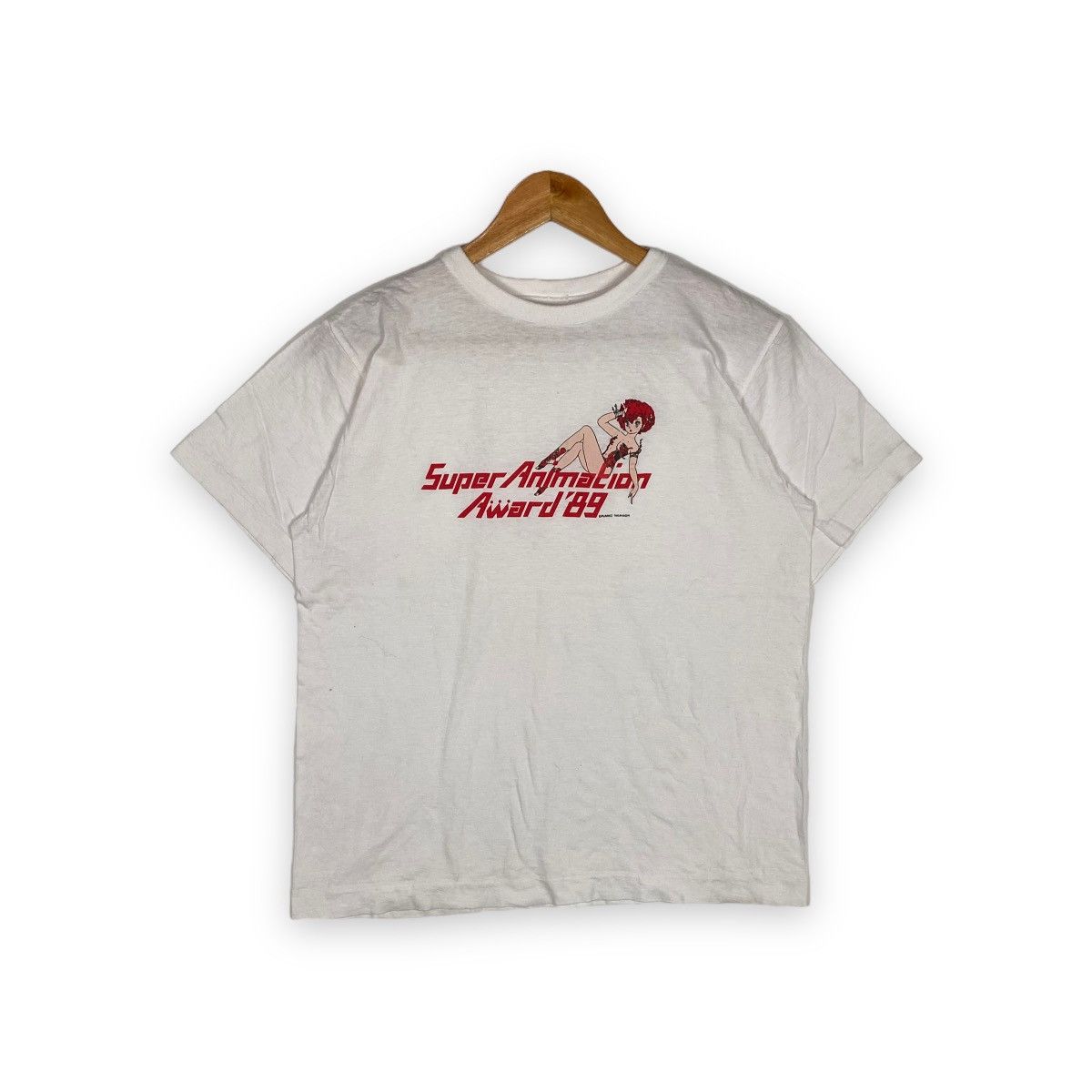 image of 1989 Super Animation Award Rumiko Takahashi Art Tee in White, Men's (Size Medium)
