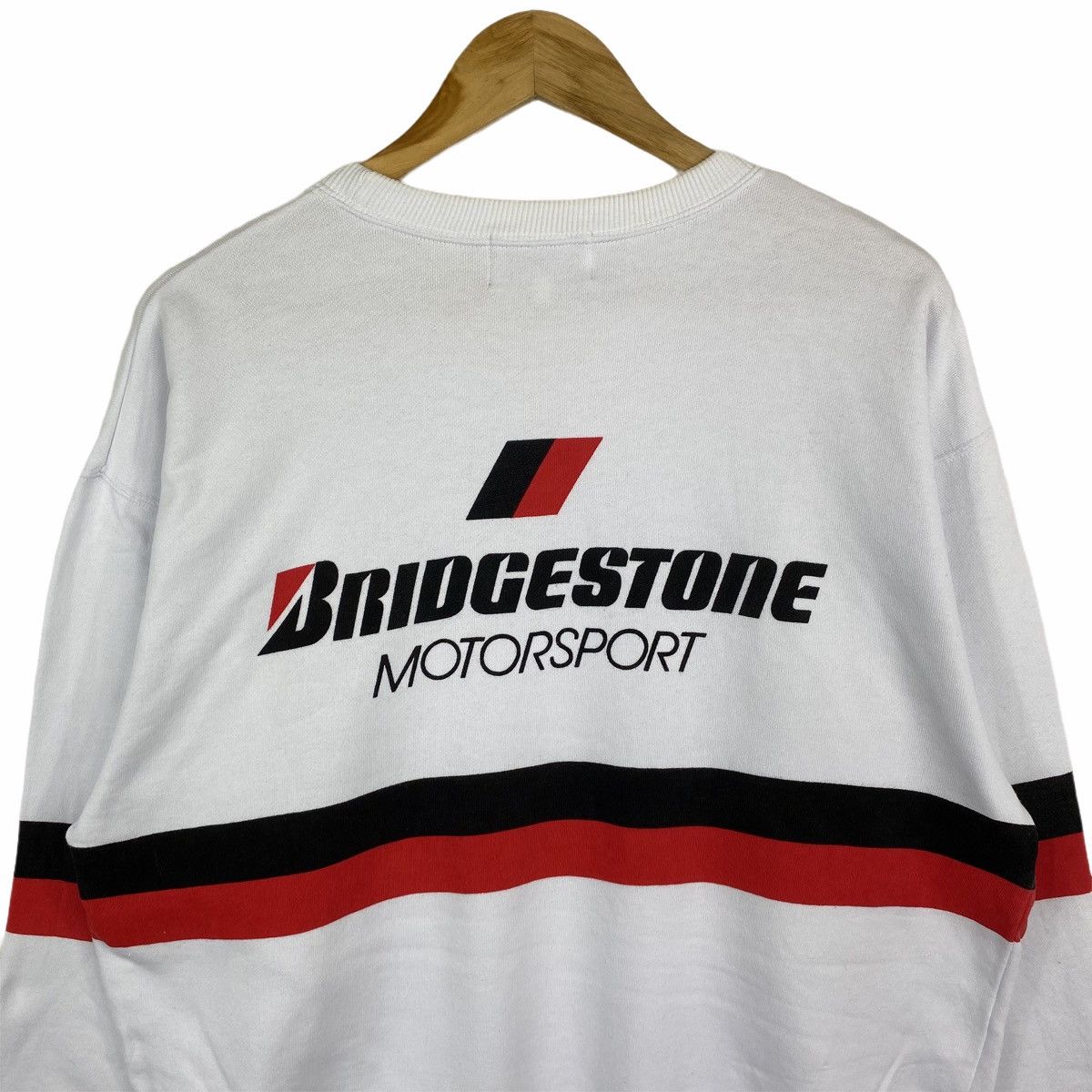 Sports Specialties × Vintage VINTAGE BRIDGESTONE MOTORSPORT BIG LOGO SWEATSHIRT PULLOVER Size US L / EU 52-54 / 3 - 4 Thumbnail