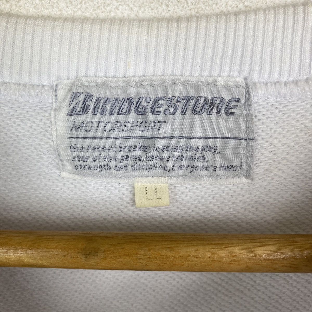 Sports Specialties × Vintage VINTAGE BRIDGESTONE MOTORSPORT BIG LOGO SWEATSHIRT PULLOVER Size US L / EU 52-54 / 3 - 5 Thumbnail