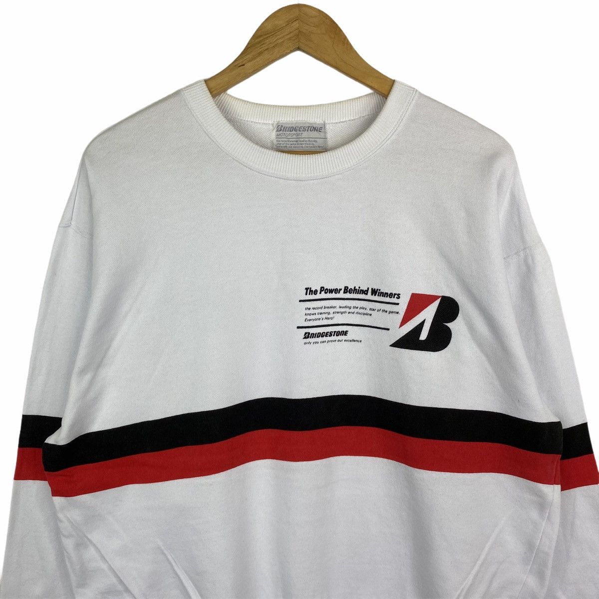 Sports Specialties × Vintage VINTAGE BRIDGESTONE MOTORSPORT BIG LOGO SWEATSHIRT PULLOVER Size US L / EU 52-54 / 3 - 3 Thumbnail