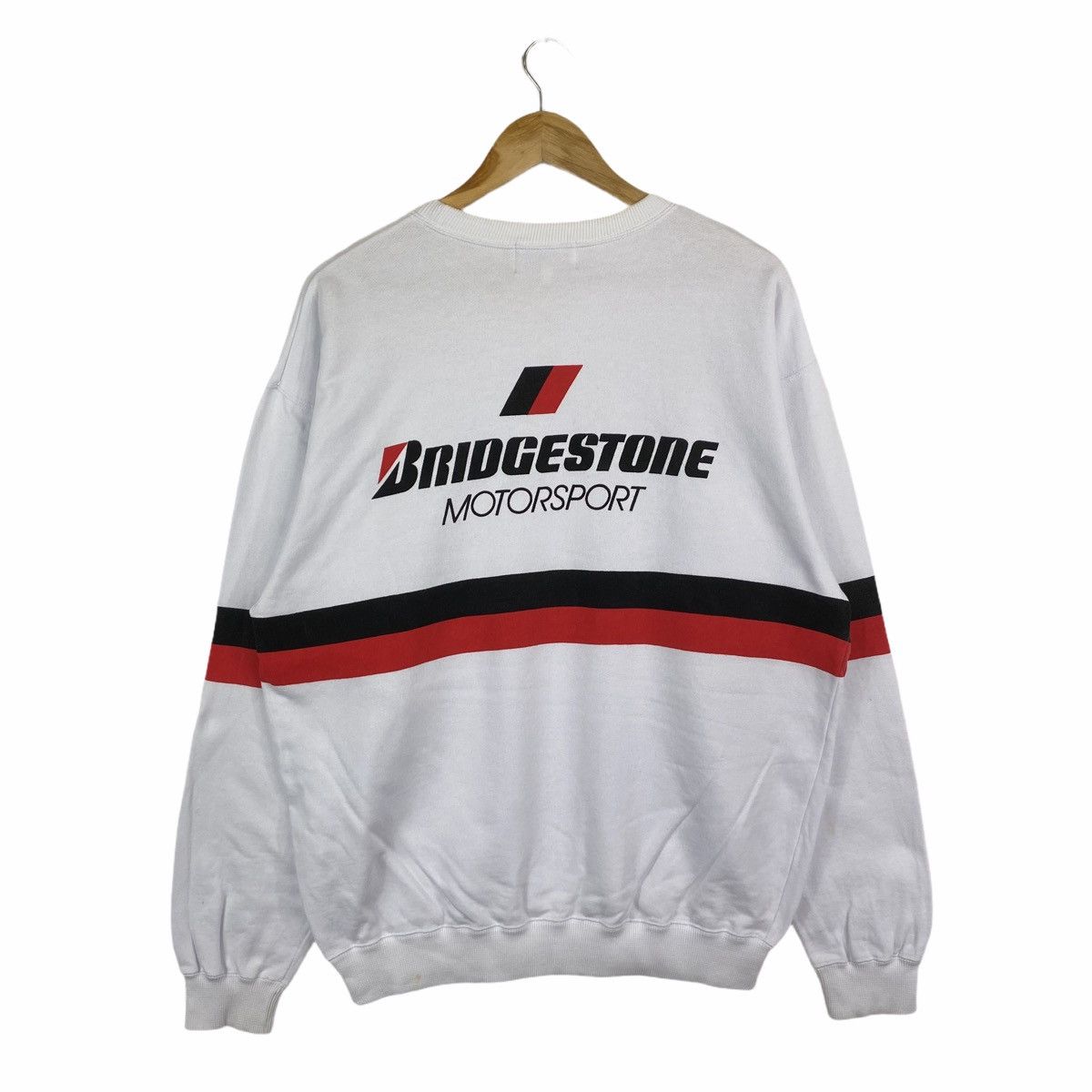Sports Specialties × Vintage VINTAGE BRIDGESTONE MOTORSPORT BIG LOGO SWEATSHIRT PULLOVER Size US L / EU 52-54 / 3 - 1 Thumbnail