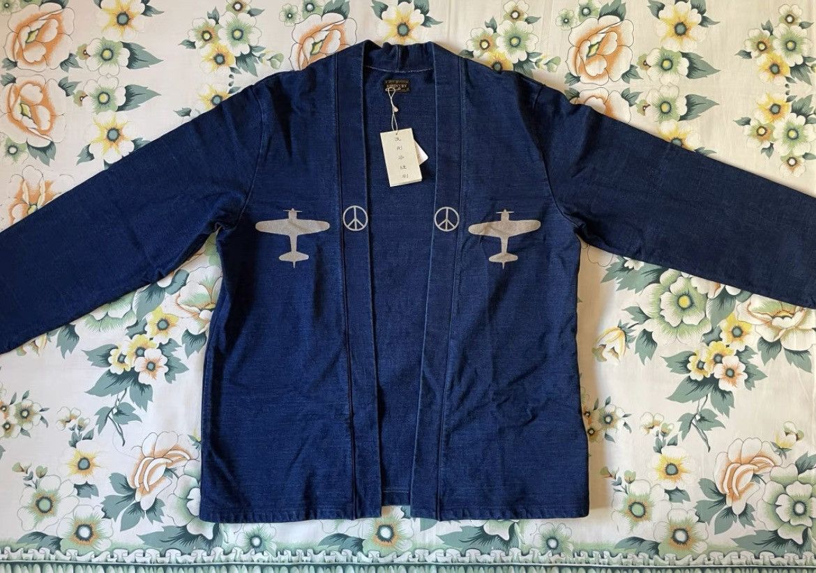 Kapital Blue dye Kimono Anti War