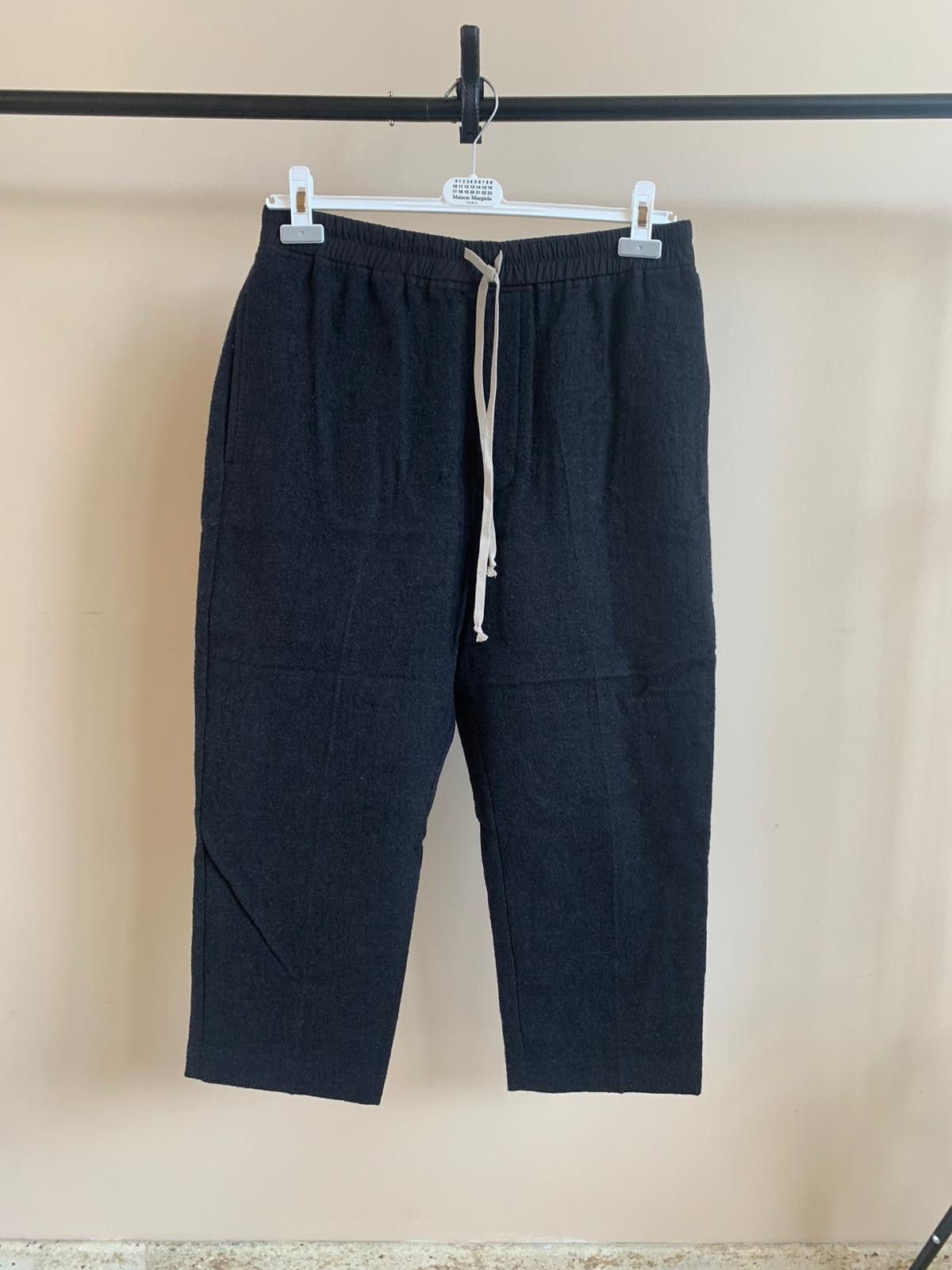 Rick Owens Drawstring Cropped Long Pants in Anthracite Size US 36 / EU 52 - 1 Thumbnail