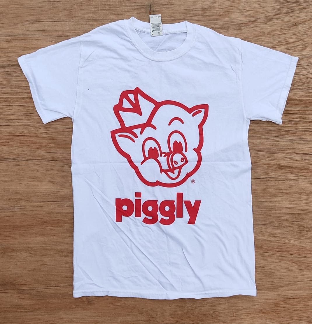 Image of Gildan x Vintage Tee D - 12 Piggly in White, Men's (Size Small)