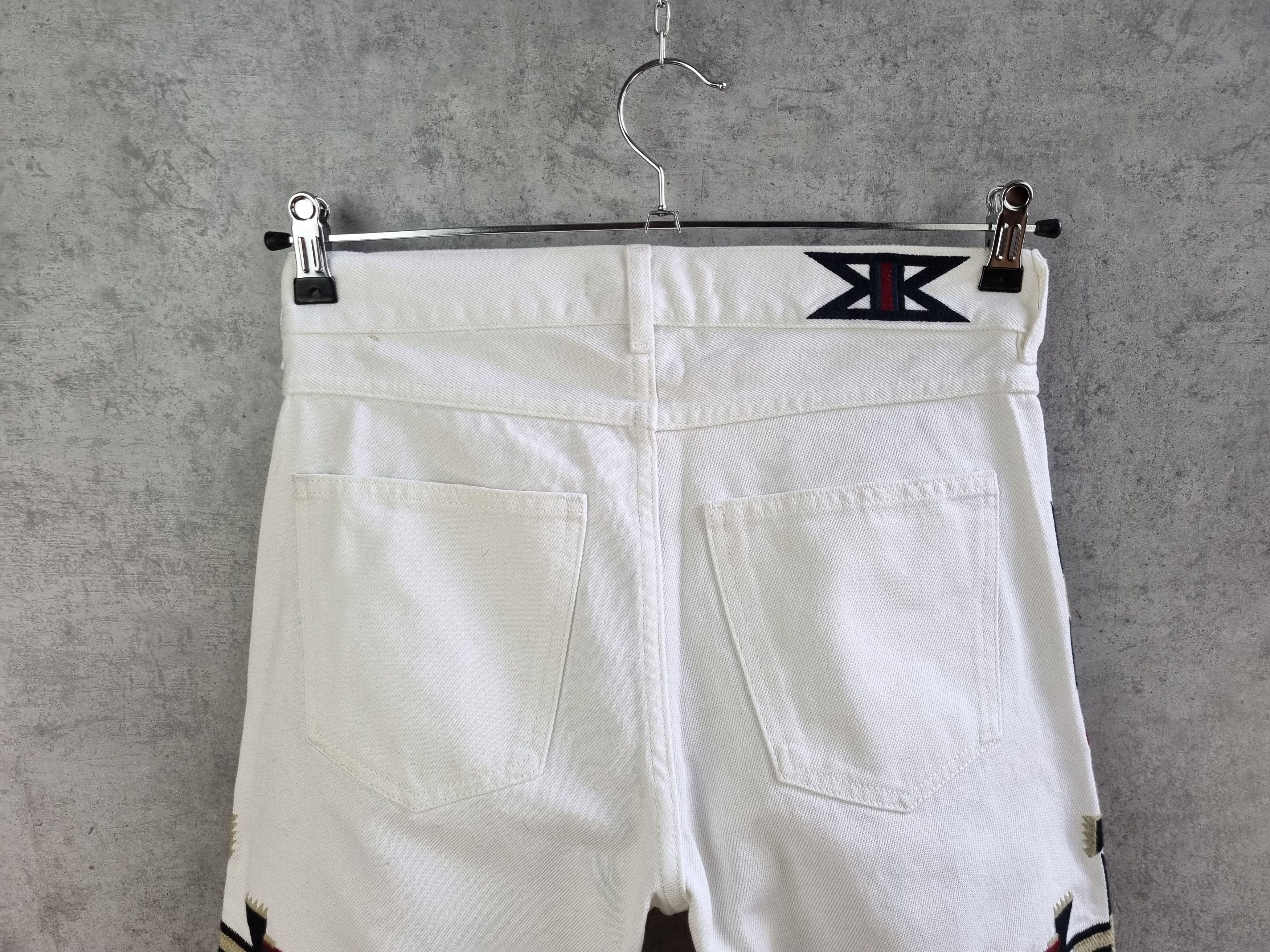 Isabel Marant × Japanese Brand Isabel Marant Embroidered Cowboy Design White Skinny Jeans Size US 29 - 19 Thumbnail