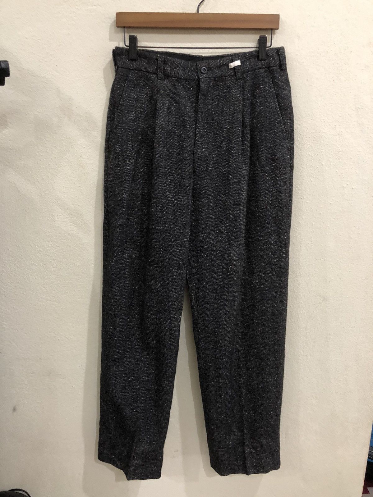 Japanese Brand Japanese Brand JUNMEN Herringbone Wool Casual Pant Size US 30 / EU 46 - 2 Thumbnail