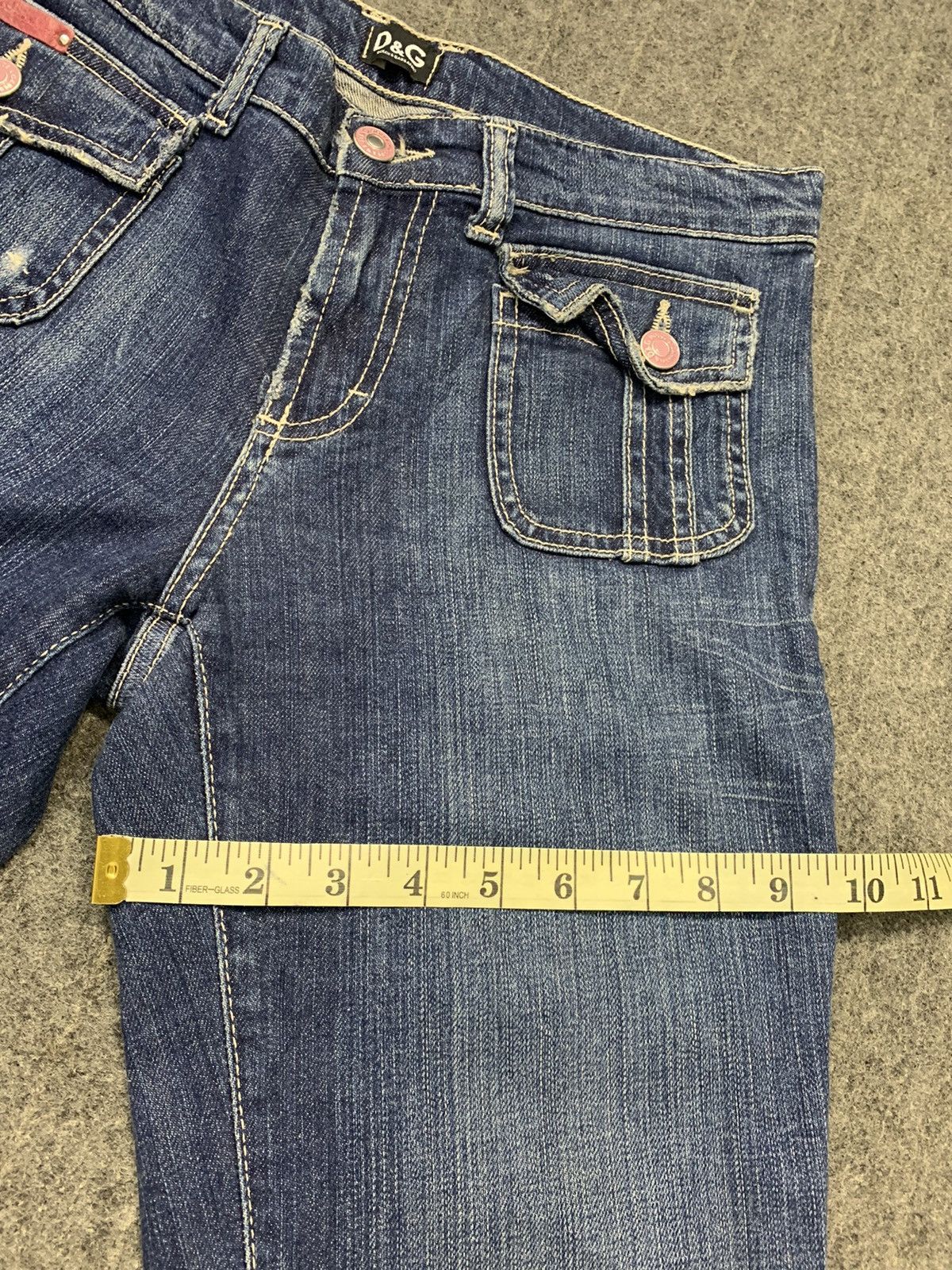 Dolce & Gabbana D&G Dolce & Gabana Ittierre Italian Flared Flap Pocket Jeans Size 28" / US 6 / IT 42 - 12 Thumbnail