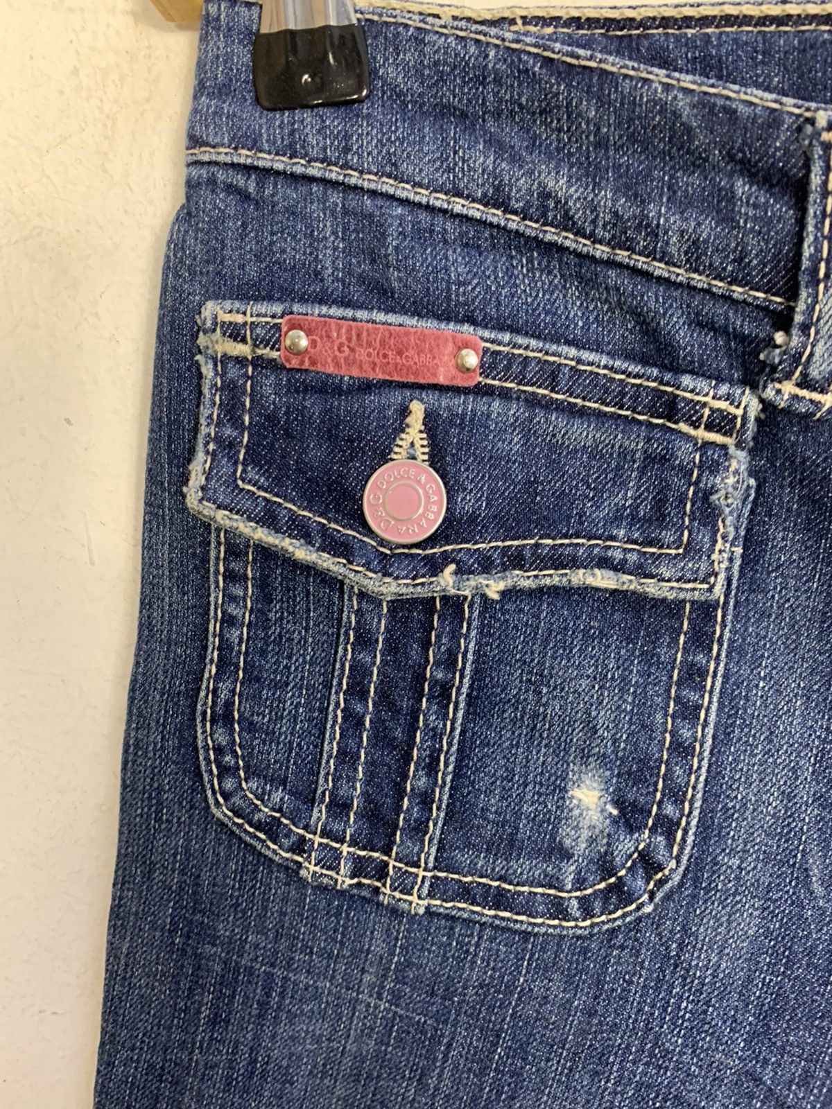 Dolce & Gabbana D&G Dolce & Gabana Ittierre Italian Flared Flap Pocket Jeans Size 28" / US 6 / IT 42 - 6 Thumbnail