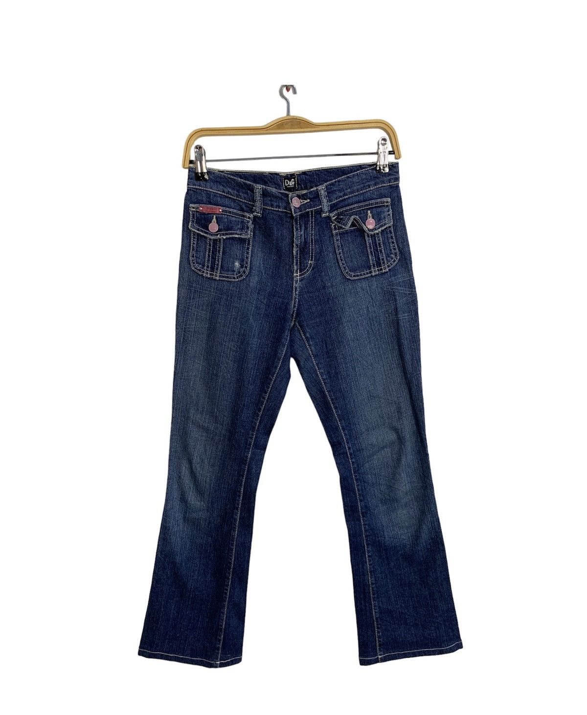 Dolce & Gabbana D&G Dolce & Gabana Ittierre Italian Flared Flap Pocket Jeans Size 28" / US 6 / IT 42 - 2 Thumbnail