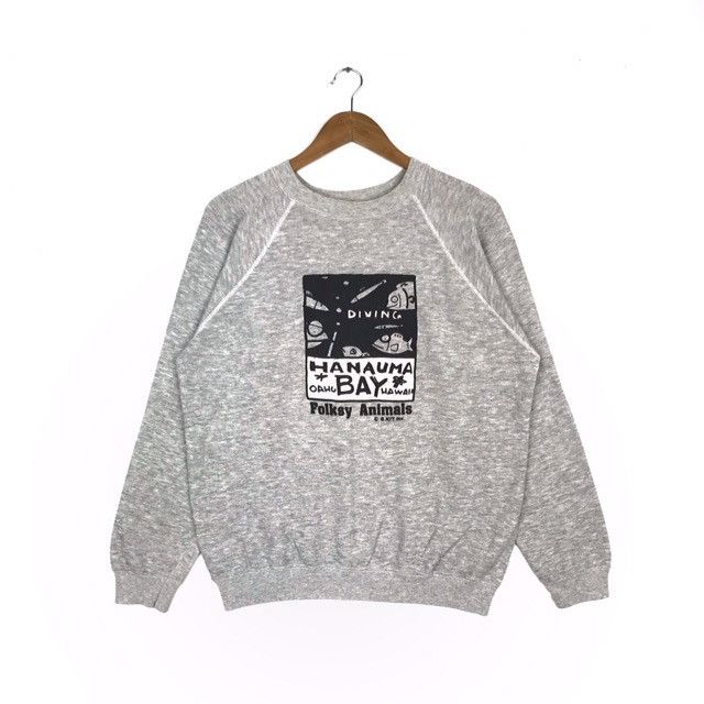 Hanes × Vintage Vintage Hanauma Bay Aloha Kaui Hawaii Sweatshirt Size US L / EU 52-54 / 3 - 1 Thumbnail