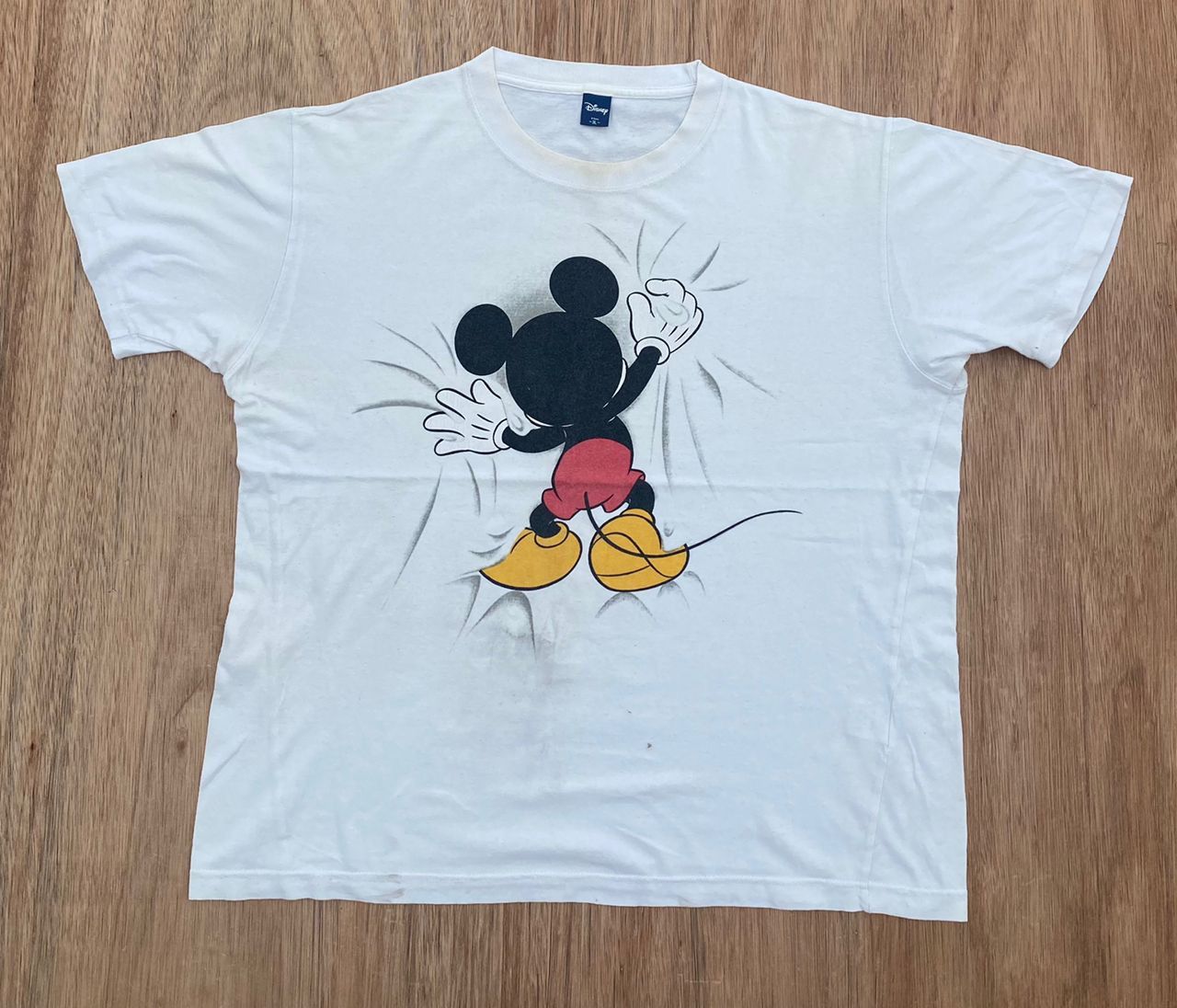 image of Disney x Vintage Tee D - 27 Mickey Mouse in White, Men's (Size 2XL)