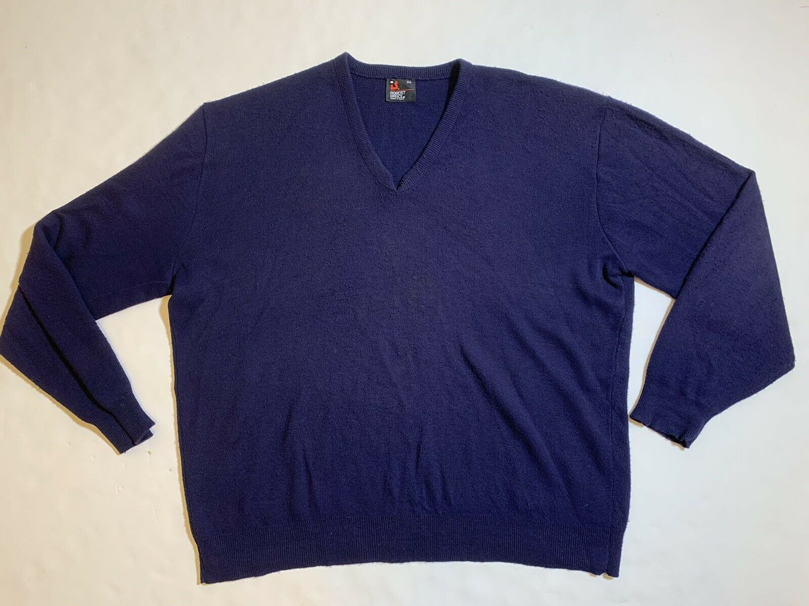Robert Bruce Vintage 70s 80s Robert Bruce V-Neck Pullover Sweater Size US XXL / EU 58 / 5 - 5 Thumbnail