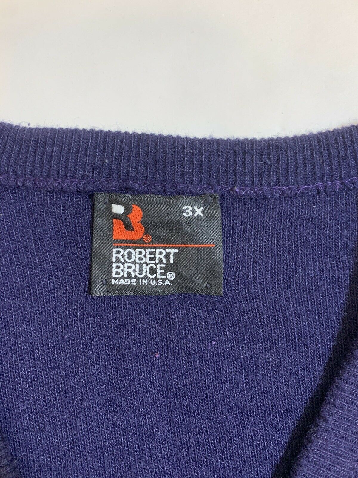 Robert Bruce Vintage 70s 80s Robert Bruce V-Neck Pullover Sweater Size US XXL / EU 58 / 5 - 2 Thumbnail