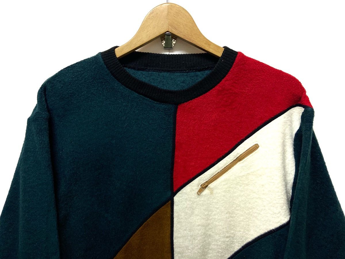 Designer × Japanese Brand Japanese Patchwork Crewneck Multicolor Sweatshirt Size US M / EU 48-50 / 2 - 3 Thumbnail