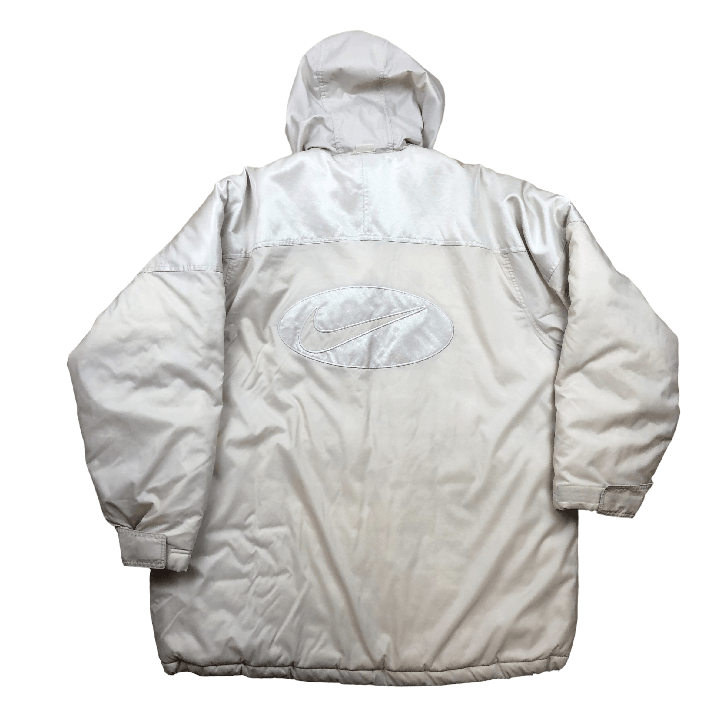 Nike × Vintage Vintage Nike Jacket Rare Big Logo Swoosh Y2K hype Drill Size US L / EU 52-54 / 3 - 2 Thumbnail