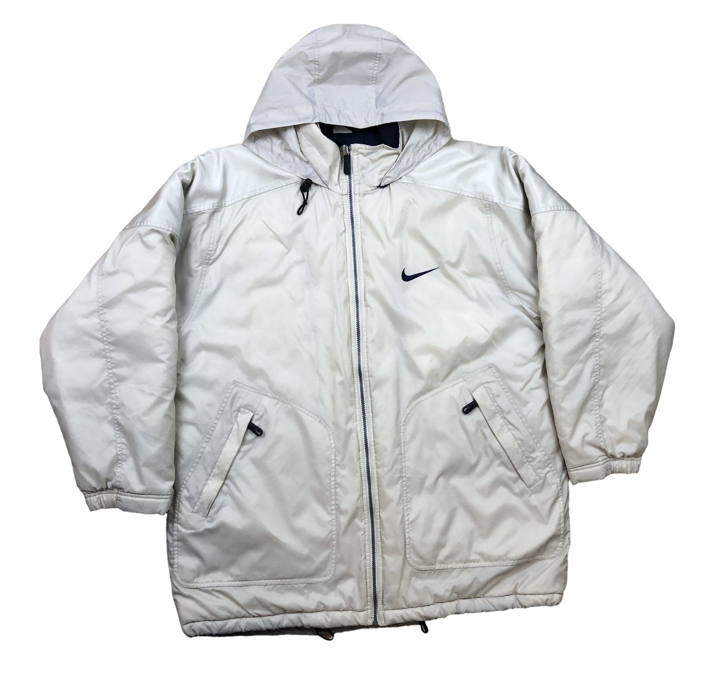 Nike × Vintage Vintage Nike Jacket Rare Big Logo Swoosh Y2K hype Drill Size US L / EU 52-54 / 3 - 1 Thumbnail