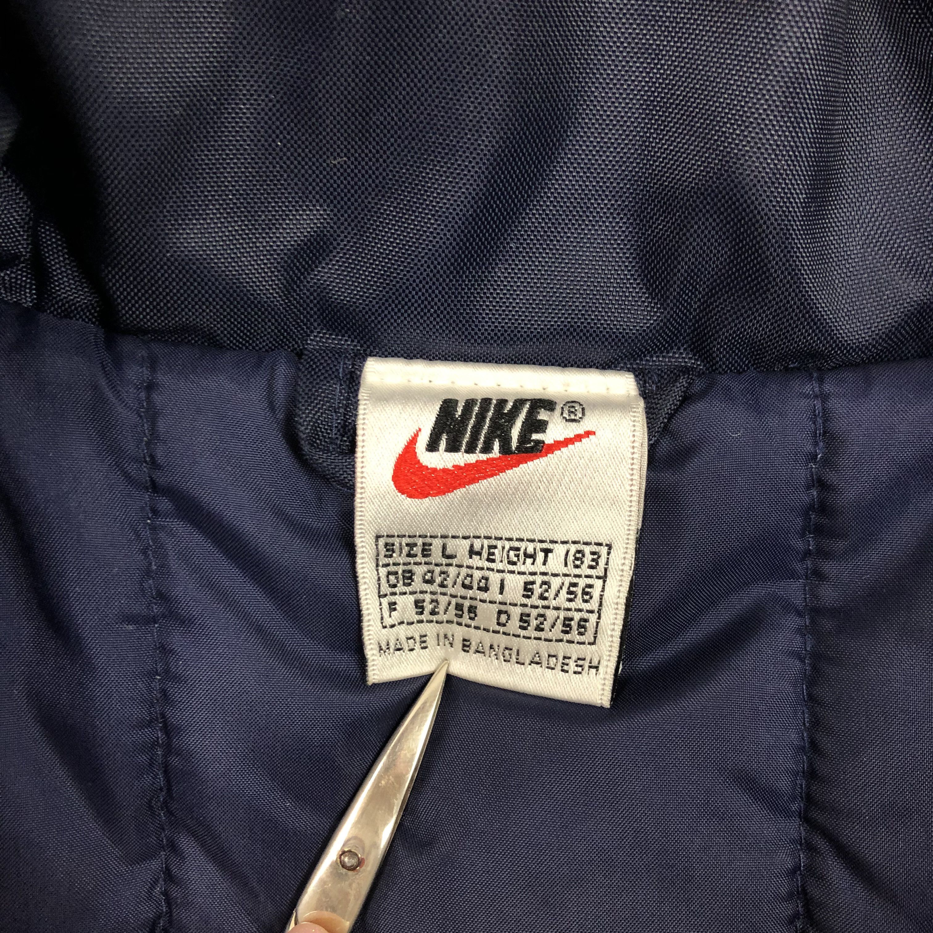 Nike × Vintage Vintage Nike Jacket Rare Big Logo Swoosh Y2K hype Drill Size US L / EU 52-54 / 3 - 6 Thumbnail