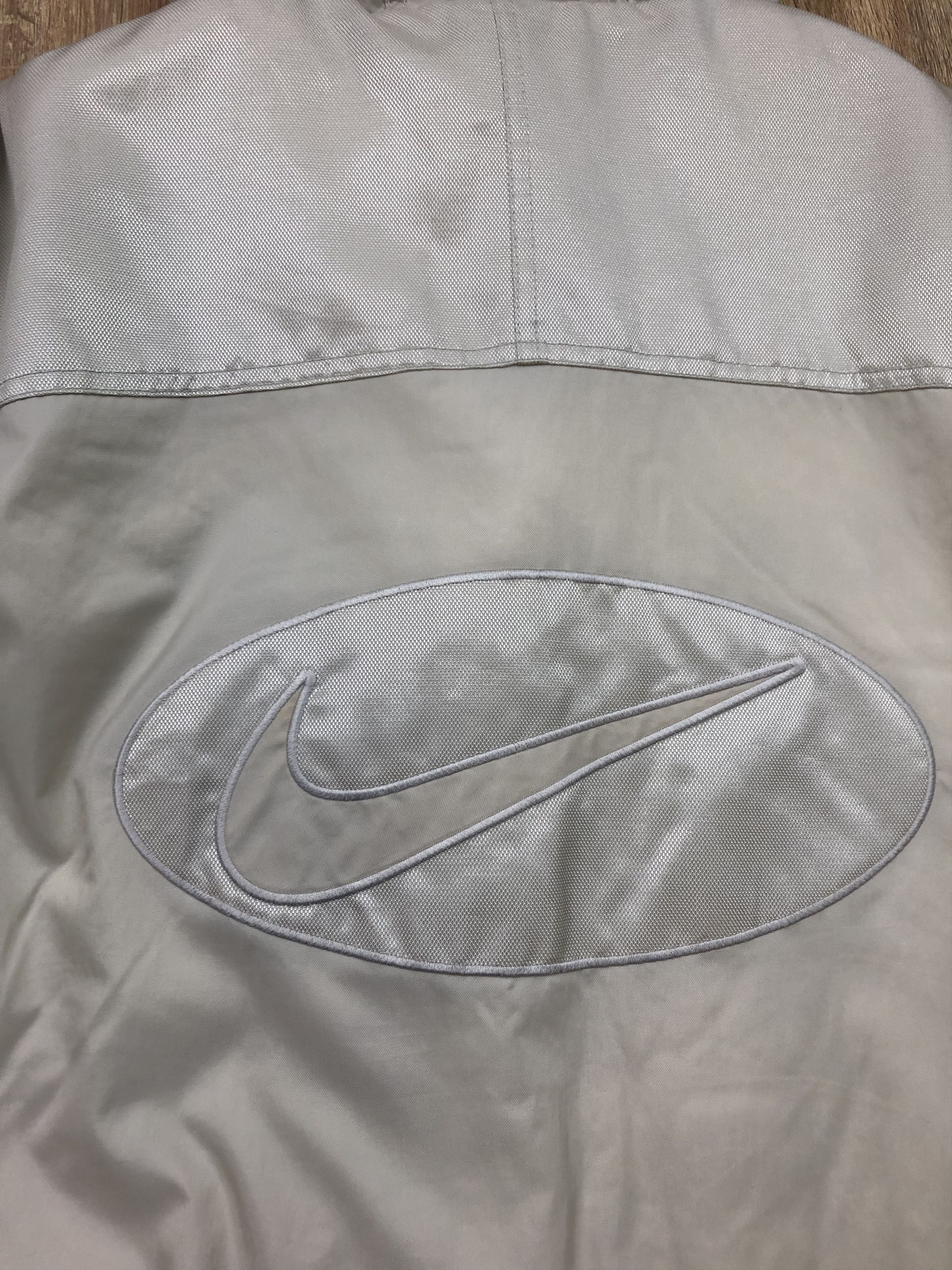 Nike × Vintage Vintage Nike Jacket Rare Big Logo Swoosh Y2K hype Drill Size US L / EU 52-54 / 3 - 8 Thumbnail