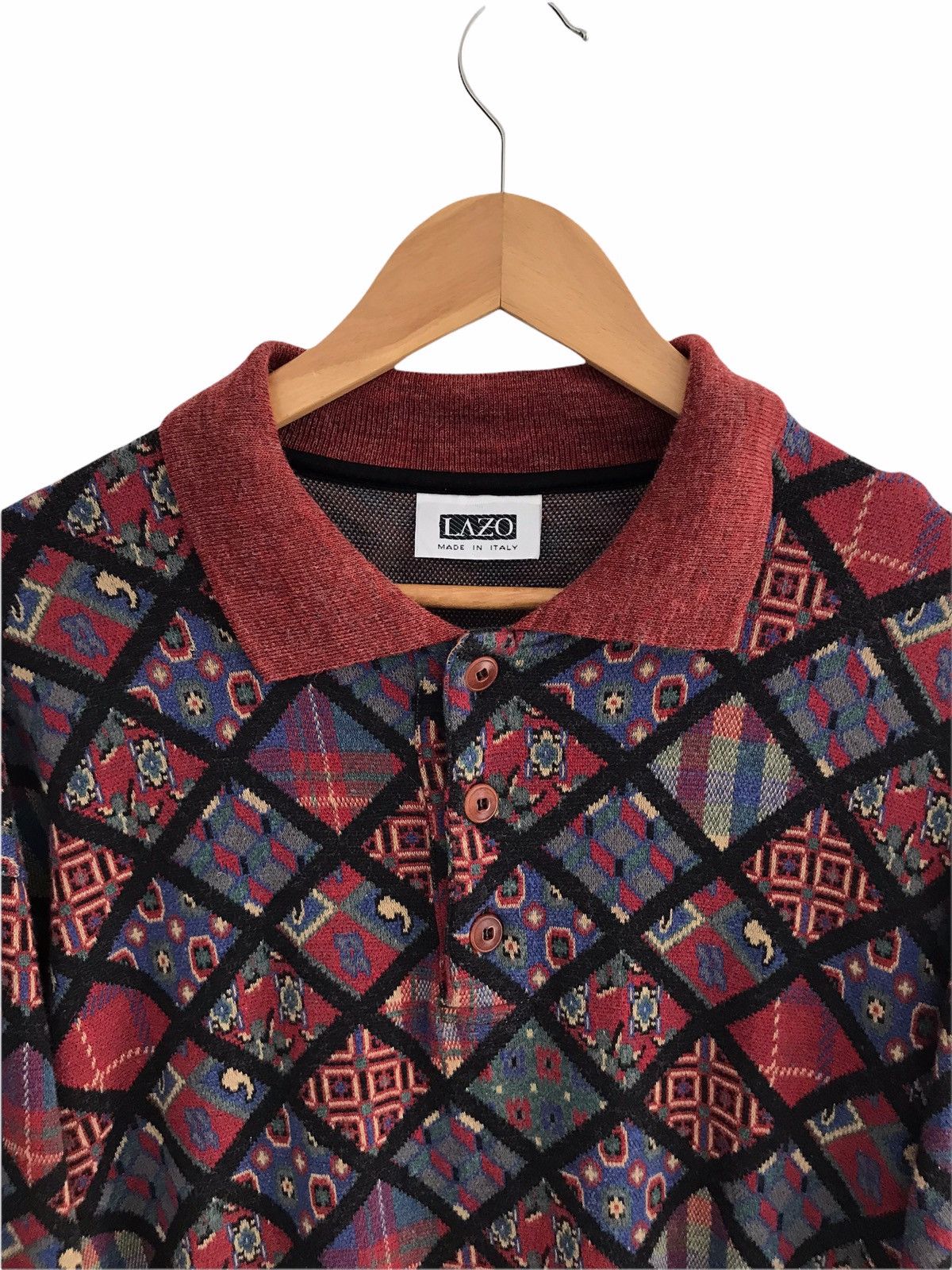 Other Italian Designer Lazo Over Print Polo Shirt Size US L / EU 52-54 / 3 - 2 Thumbnail
