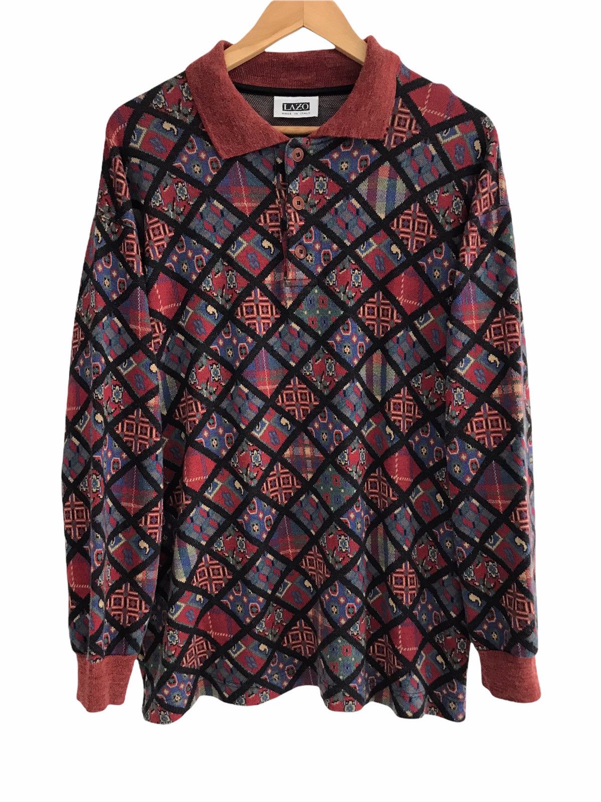 Other Italian Designer Lazo Over Print Polo Shirt Size US L / EU 52-54 / 3 - 1 Thumbnail
