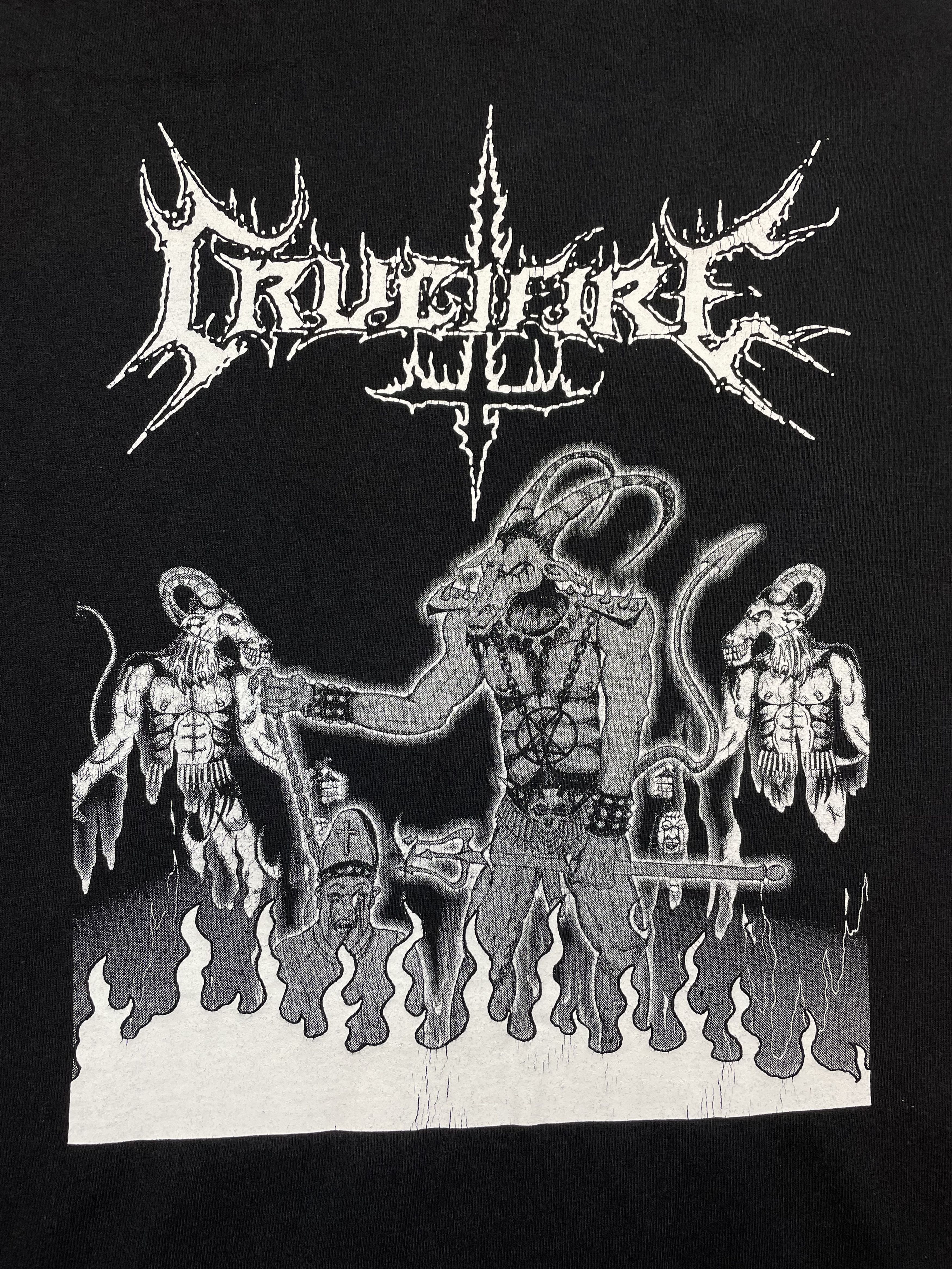 Band Tees × Vintage Vintage Crucifire 2002 Death Metal Tee Unblessed Unto Hatred Size US L / EU 52-54 / 3 - 3 Thumbnail