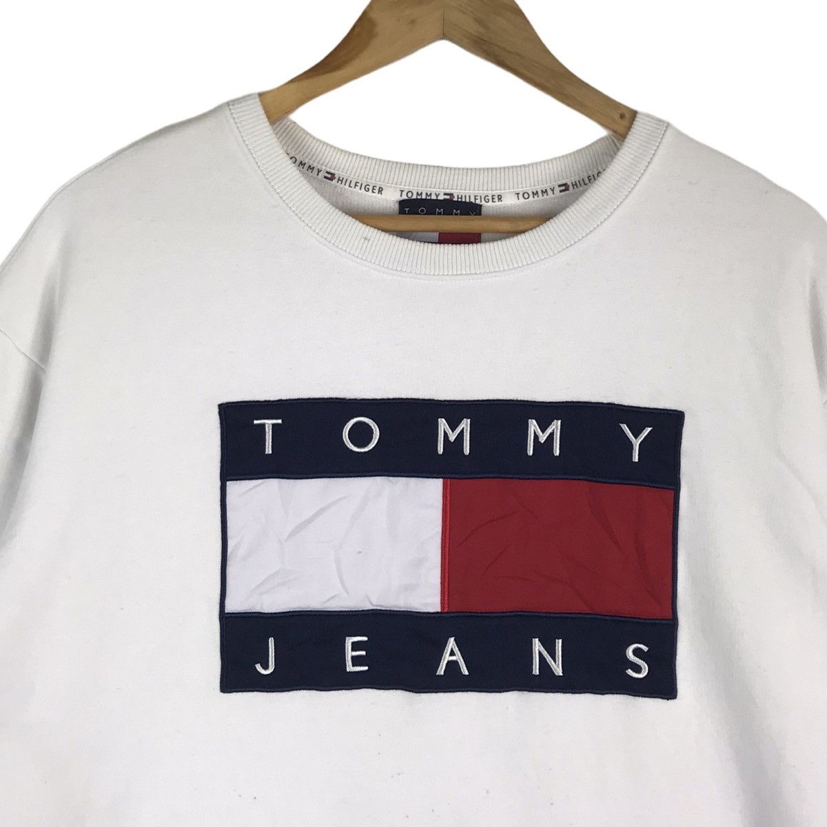 Tommy Hilfiger Vintage Tommy Jeans Big Flag Sweatshirt Size US XL / EU 56 / 4 - 2 Thumbnail