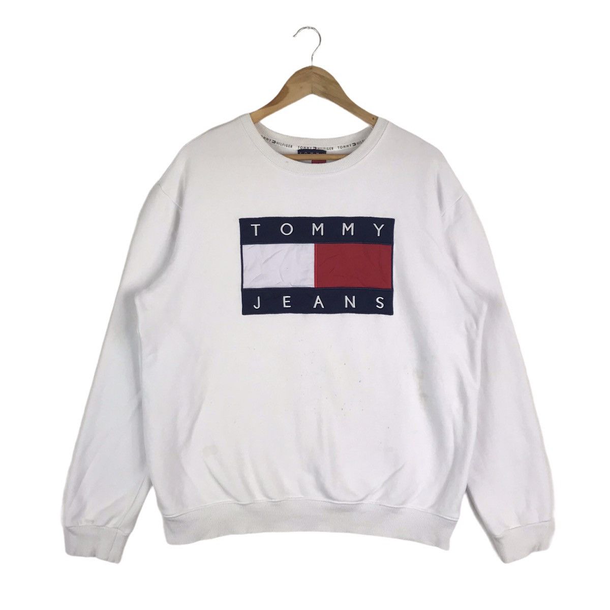 Tommy Hilfiger Vintage Tommy Jeans Big Flag Sweatshirt Size US XL / EU 56 / 4 - 1 Thumbnail