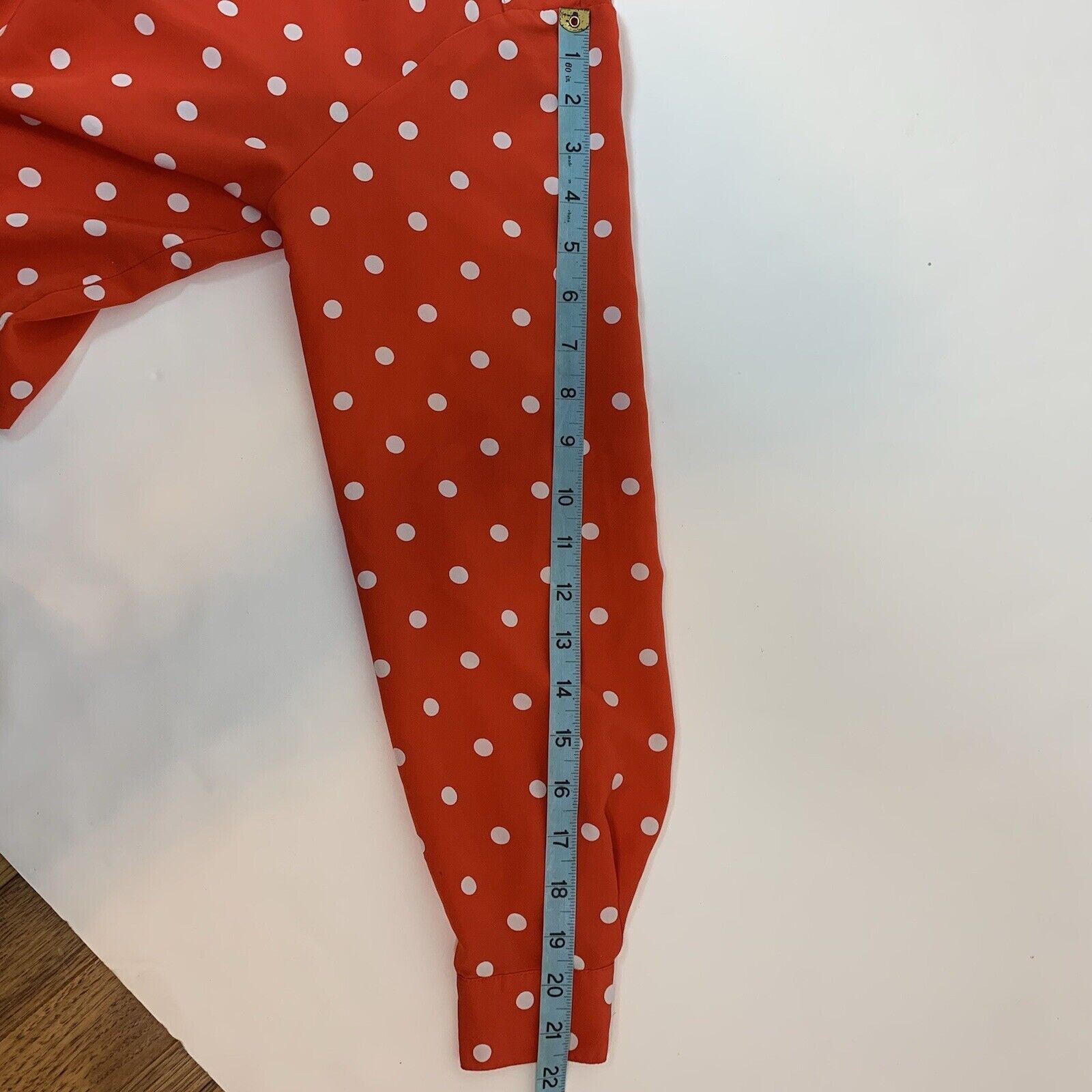 Vintage Vintage Chaus Petites Womens White Polka Dots Crop Top Shirt Size M / US 6-8 / IT 42-44 - 9 Thumbnail