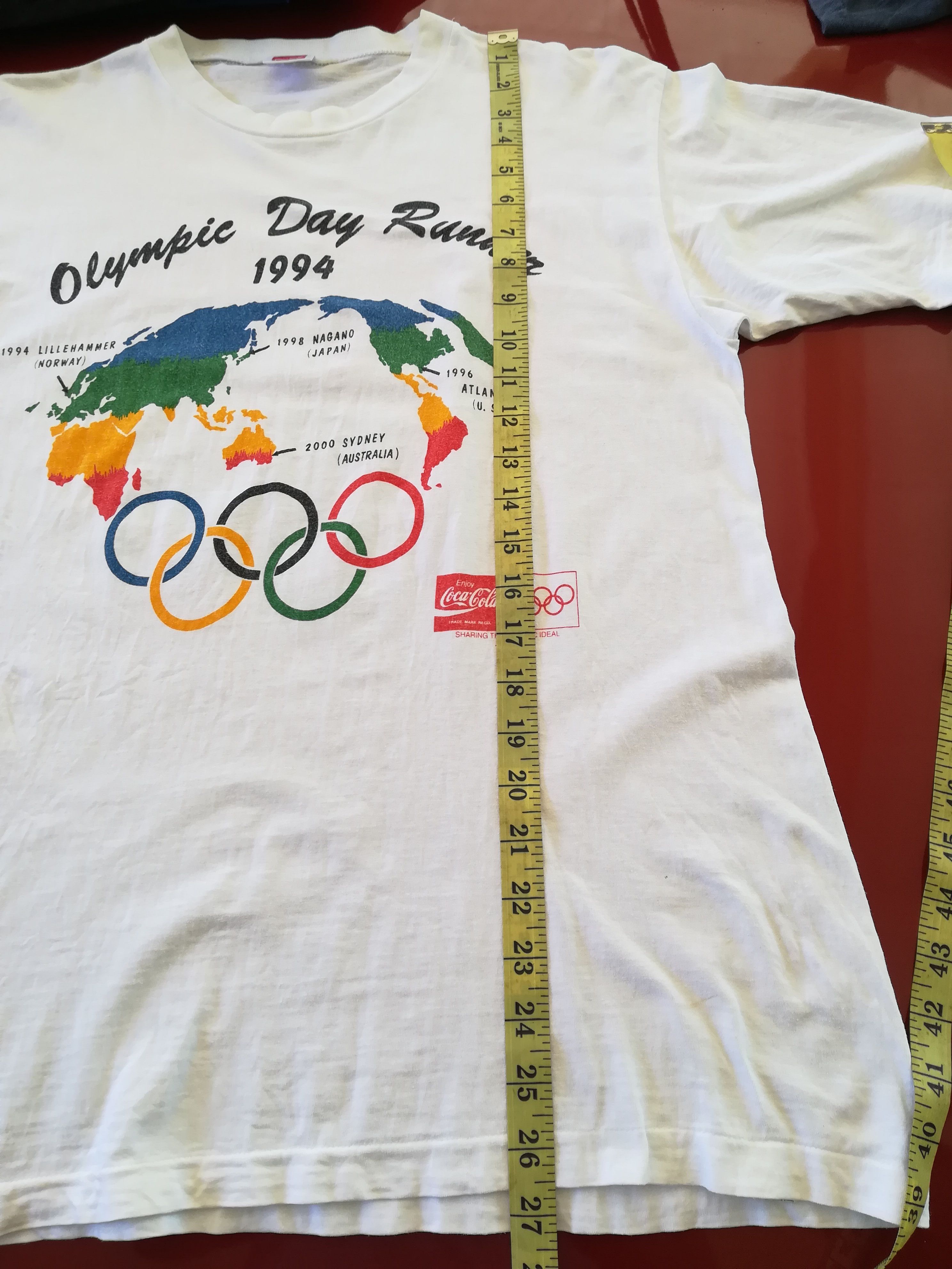 Coca Cola × USA Olympics × Vintage Vintage Coca Cola Olympic Day Runner 1994 Tee Size US M / EU 48-50 / 2 - 5 Thumbnail