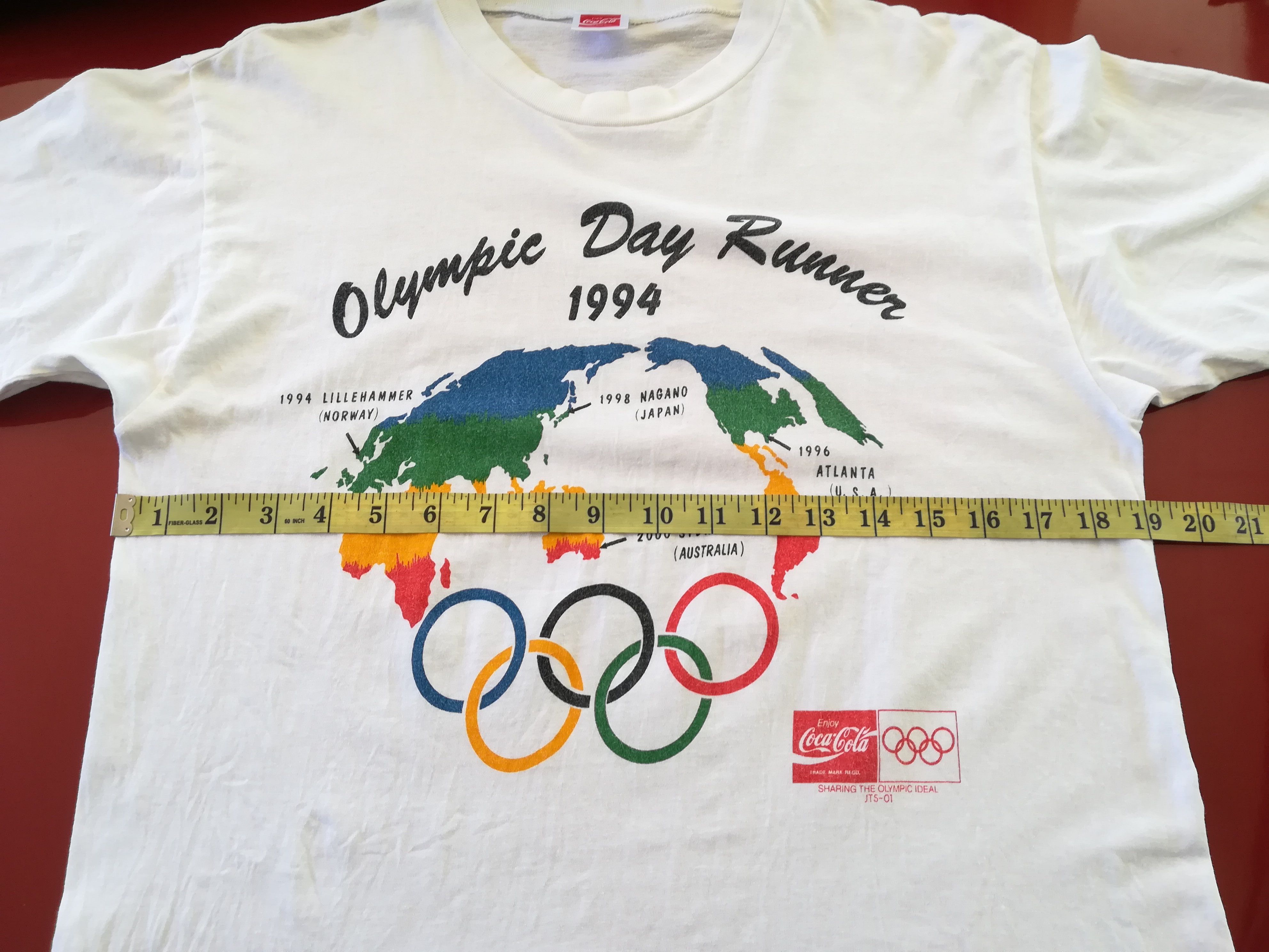 Coca Cola × USA Olympics × Vintage Vintage Coca Cola Olympic Day Runner 1994 Tee Size US M / EU 48-50 / 2 - 4 Thumbnail