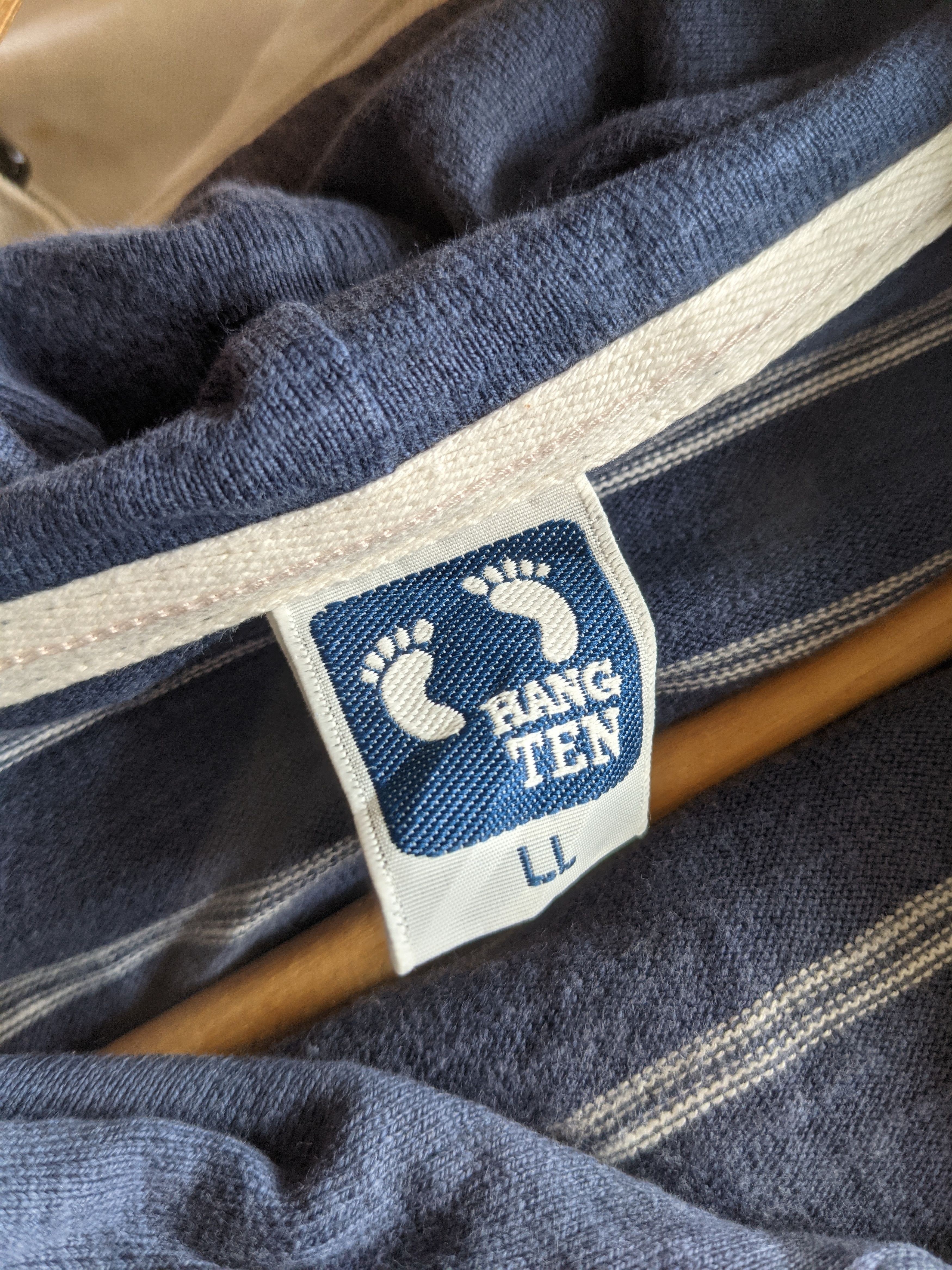 Hang Ten × Vintage ⚡️Rare⚡️ Hang Ten Stripe Hoodies Size US L / EU 52-54 / 3 - 6 Thumbnail