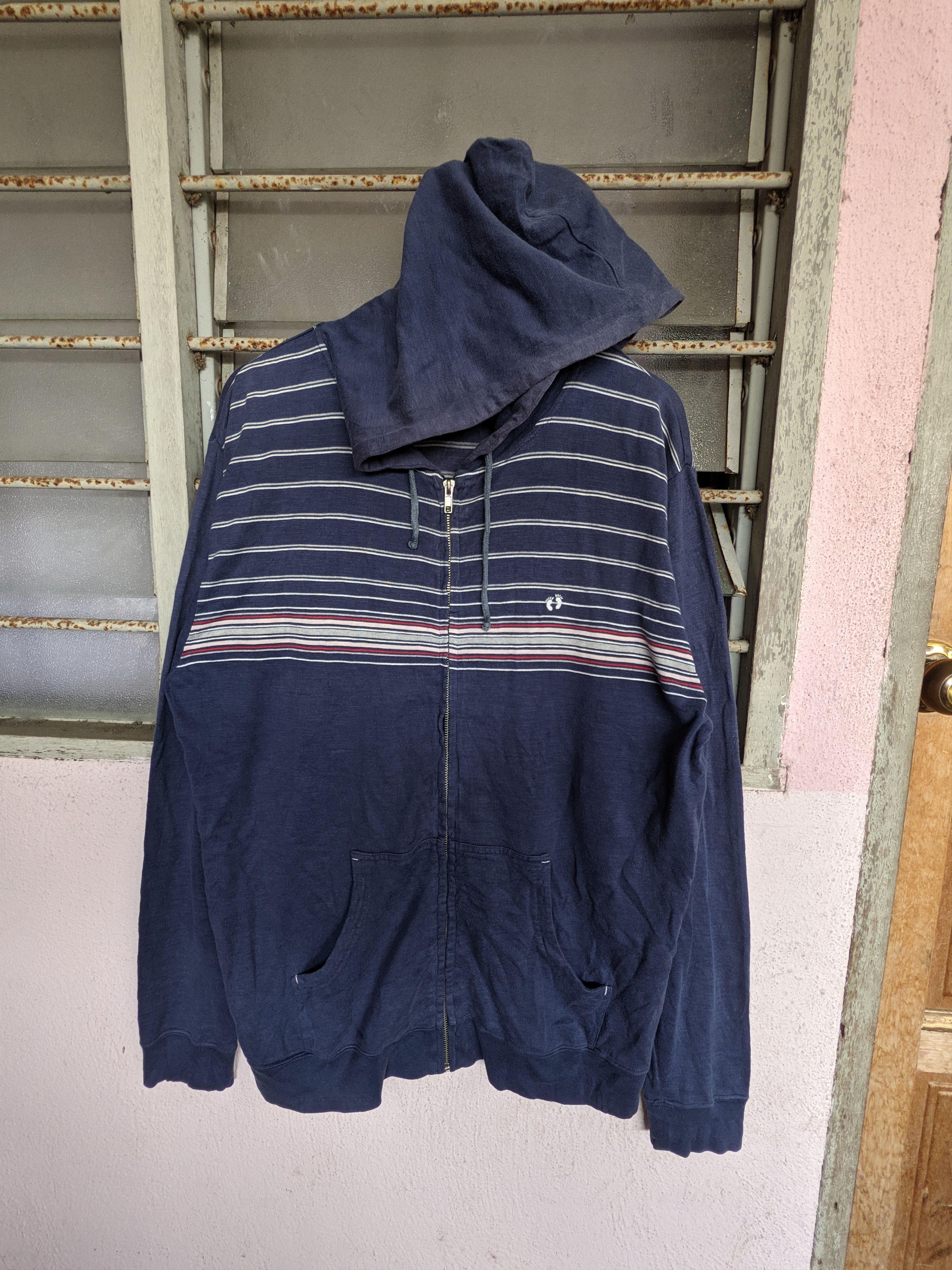 Hang Ten × Vintage ⚡️Rare⚡️ Hang Ten Stripe Hoodies Size US L / EU 52-54 / 3 - 5 Thumbnail