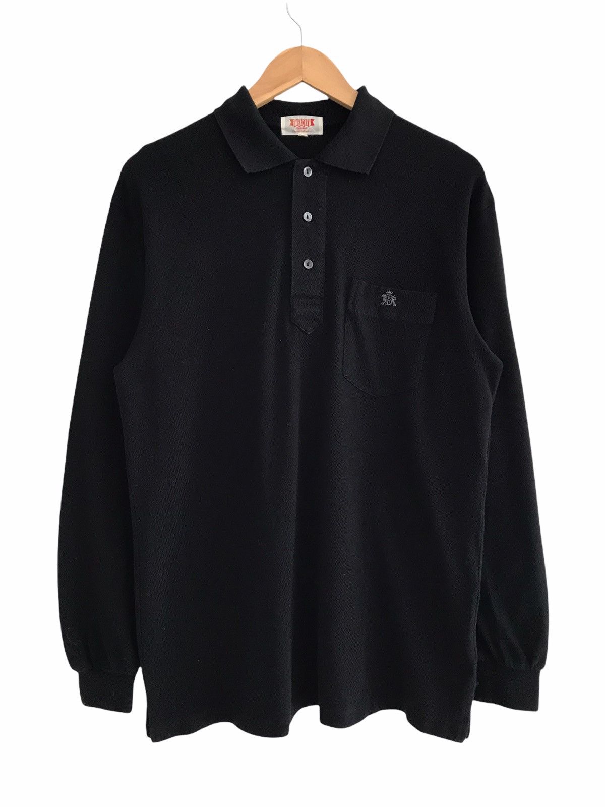 Baracuta Baracuta Black Plain Polo Shirt Made In Japan Size US M / EU 48-50 / 2 - 1 Thumbnail