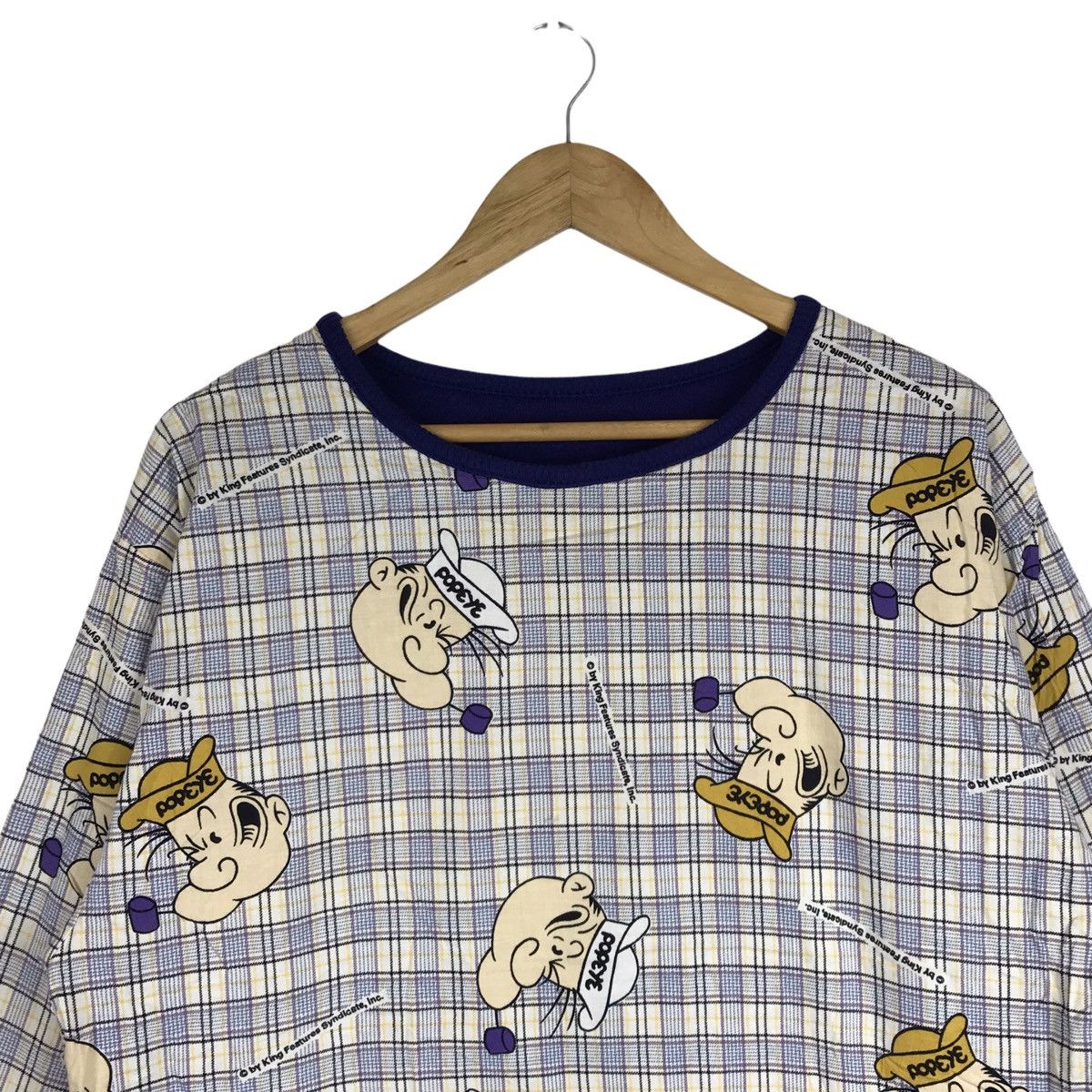 Cartoon Network × Vintage Vintage 90s Popeye The Sailorman Reversible Sweatshirt Size US M / EU 48-50 / 2 - 8 Thumbnail