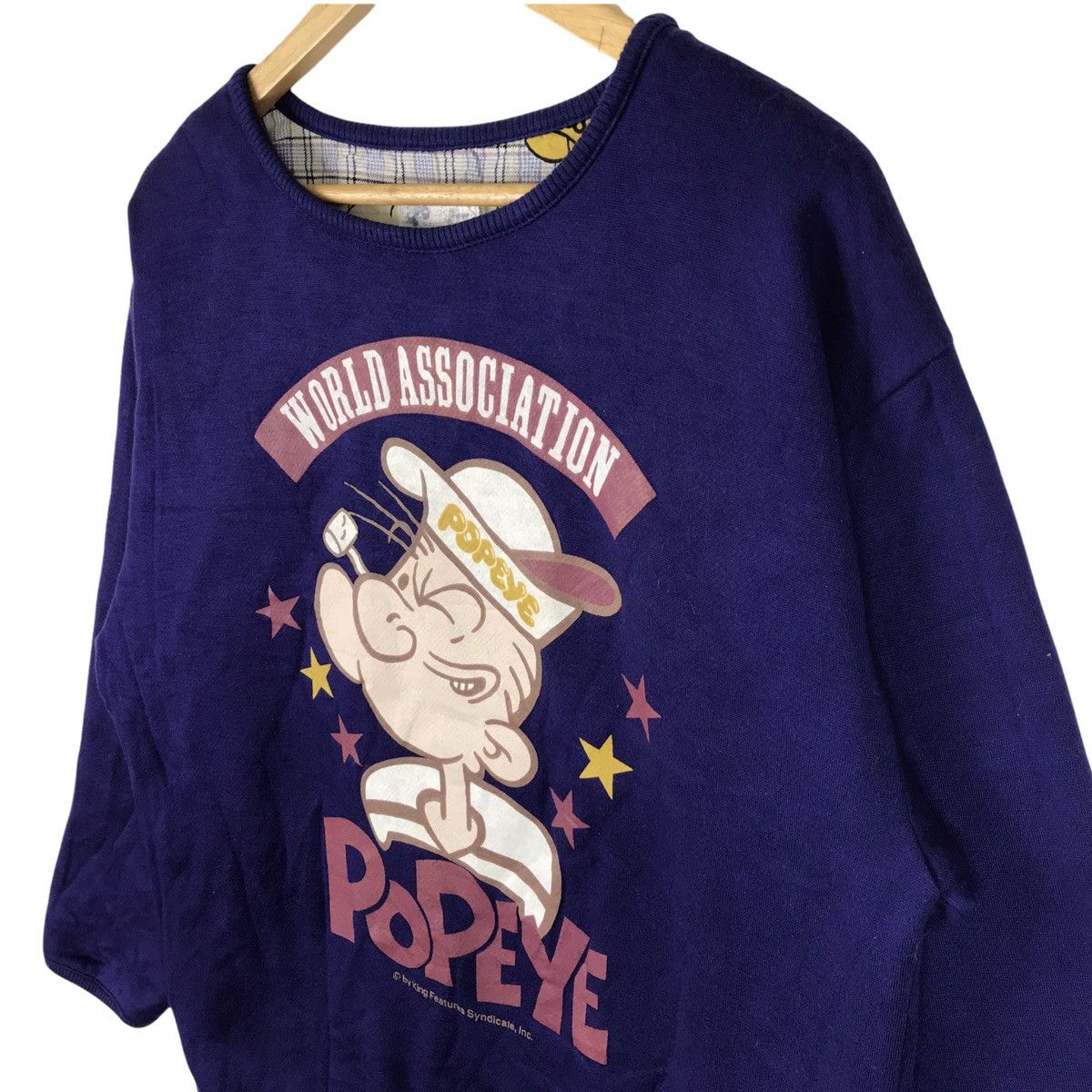 Cartoon Network × Vintage Vintage 90s Popeye The Sailorman Reversible Sweatshirt Size US M / EU 48-50 / 2 - 5 Thumbnail