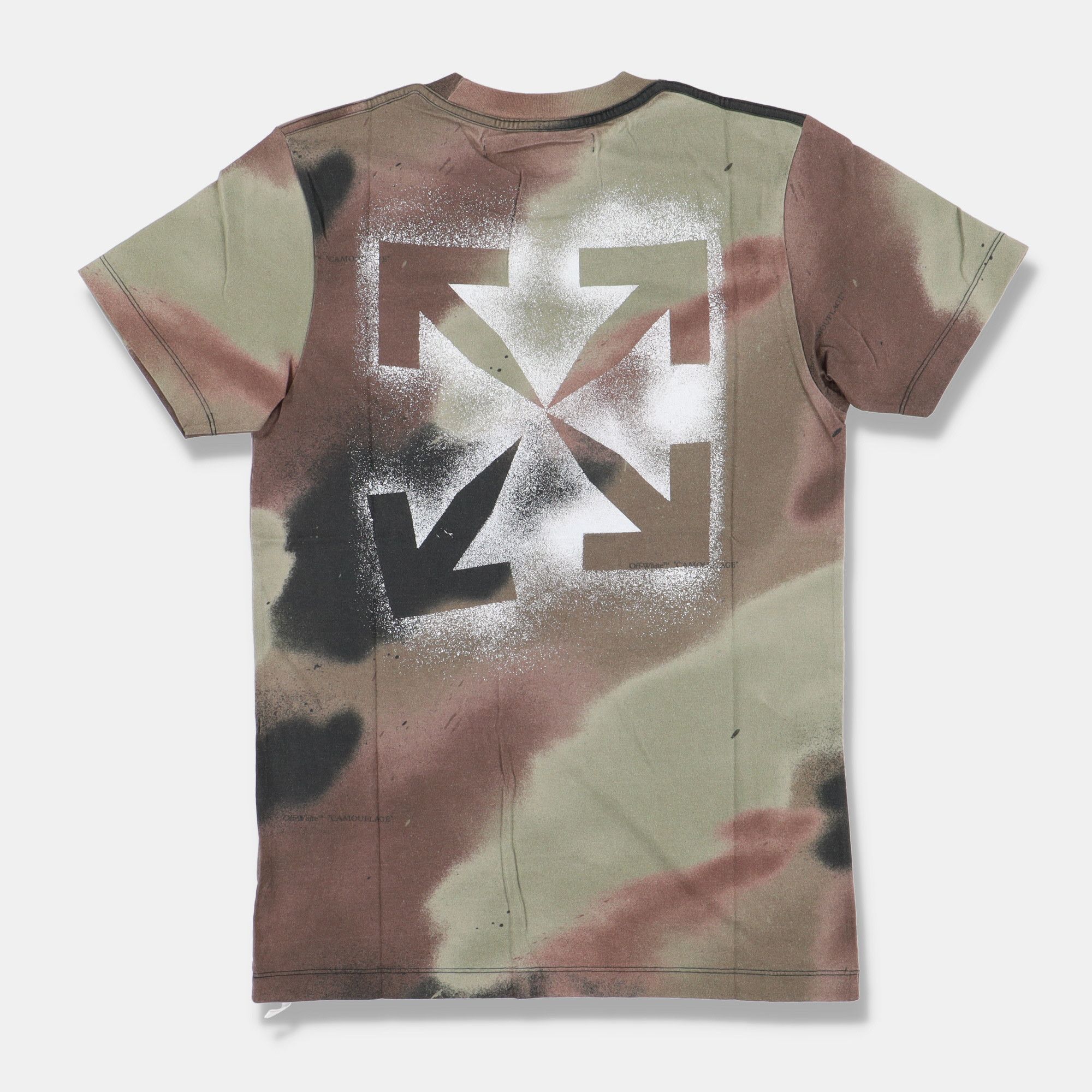 image of Off White Camo Stencil Arrows T-Shirt, Women's (Size XS)