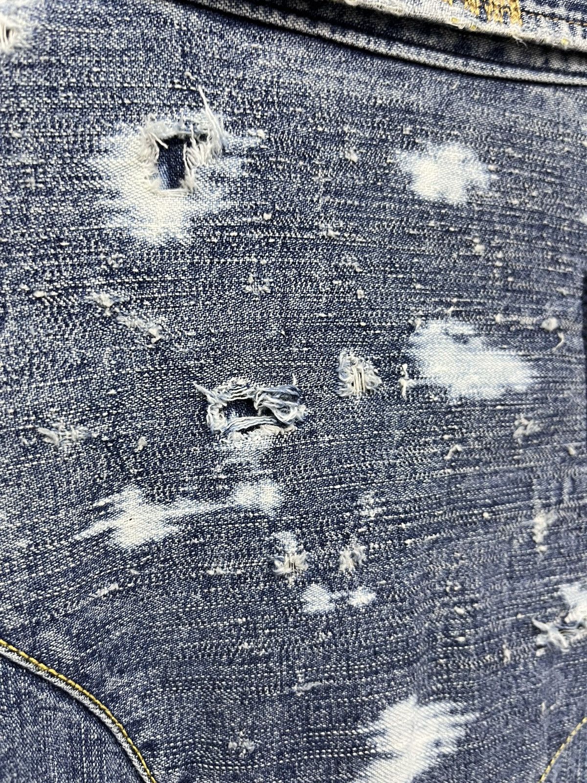 Edwin EDWIN Pearl SnapButton Distressed Damage Design Denim Shirt Size US S / EU 44-46 / 1 - 11 Thumbnail