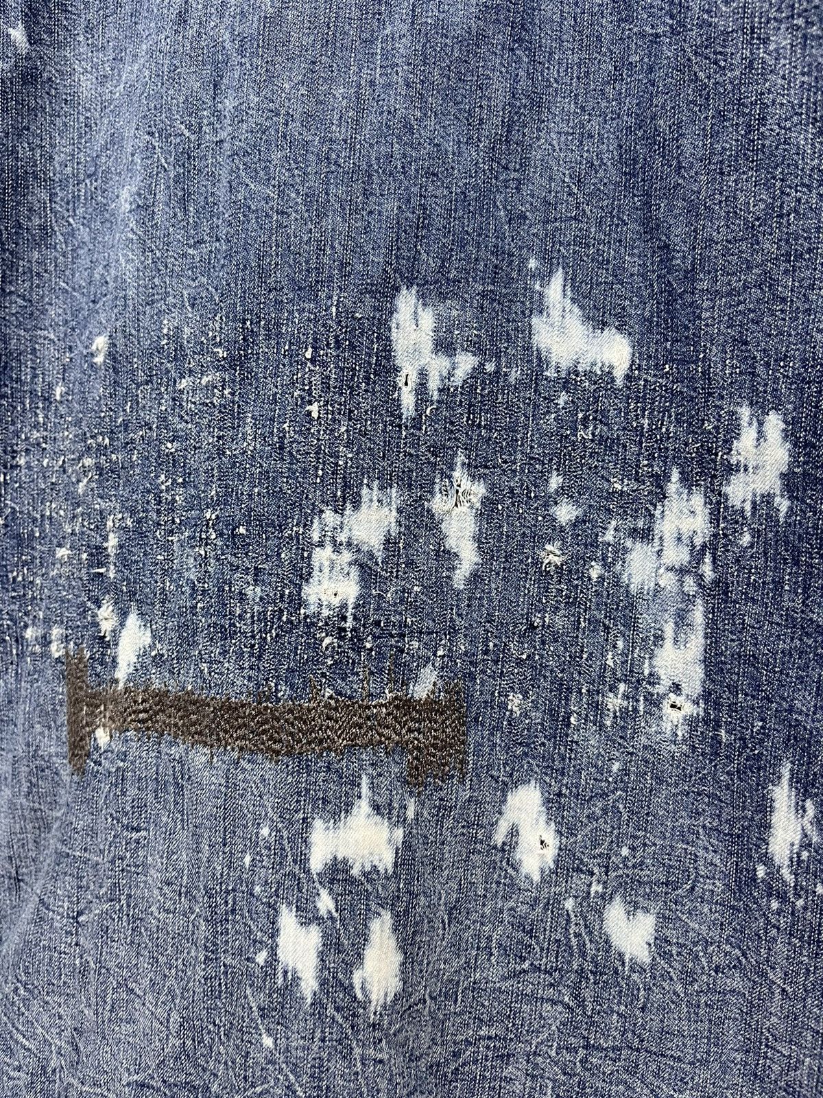 Edwin EDWIN Pearl SnapButton Distressed Damage Design Denim Shirt Size US S / EU 44-46 / 1 - 10 Thumbnail