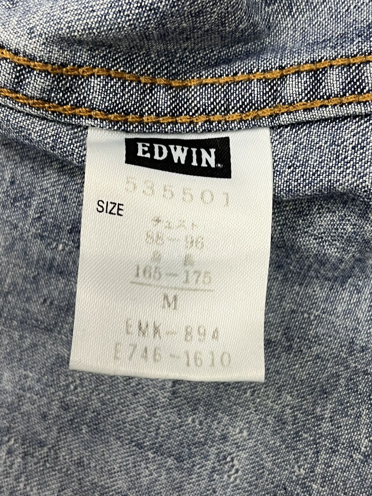 Edwin EDWIN Pearl SnapButton Distressed Damage Design Denim Shirt Size US S / EU 44-46 / 1 - 19 Thumbnail